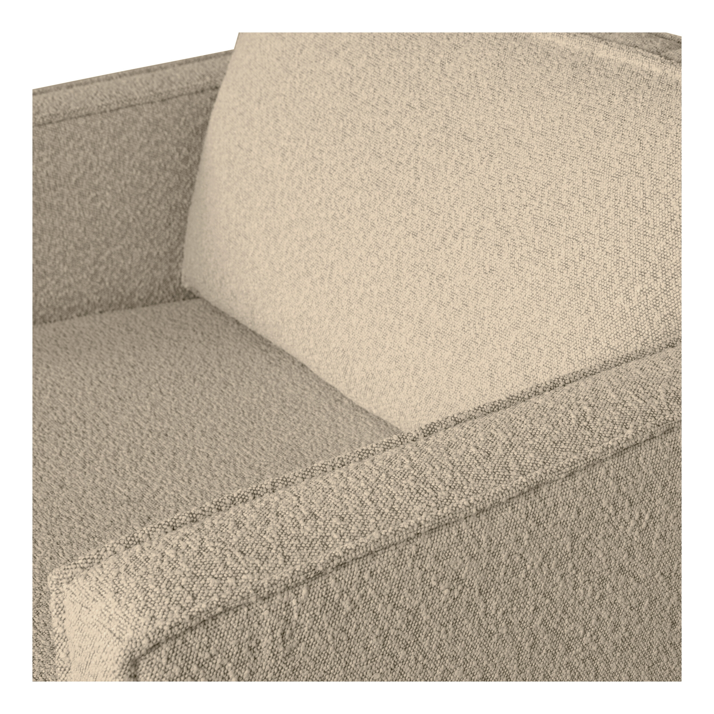 WOOOD Fauteuil 'Rodeo' Bouclé, kleur Beige