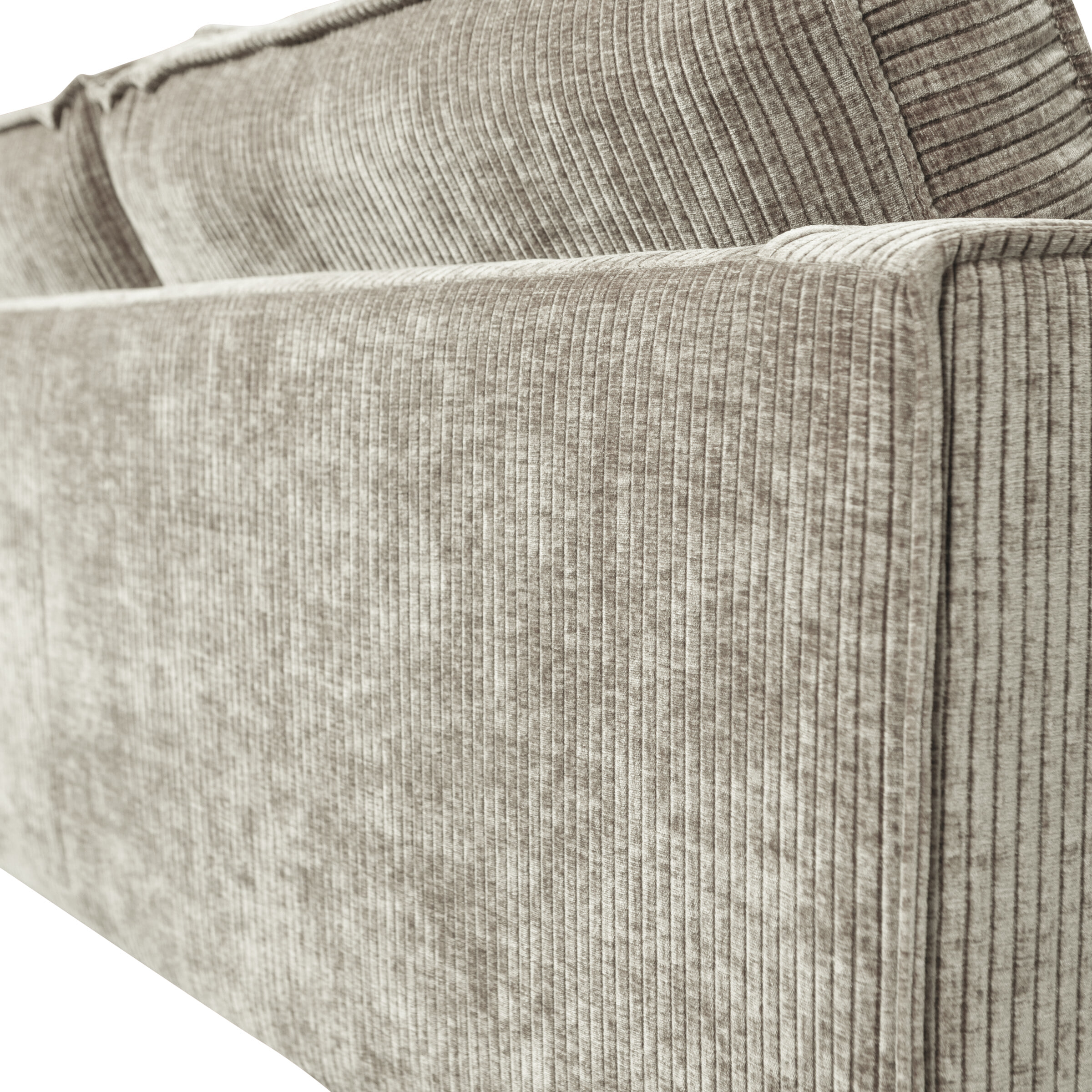 WOOOD 3-zits Bank 'Rodeo' Ribstof, kleur Donker Zand