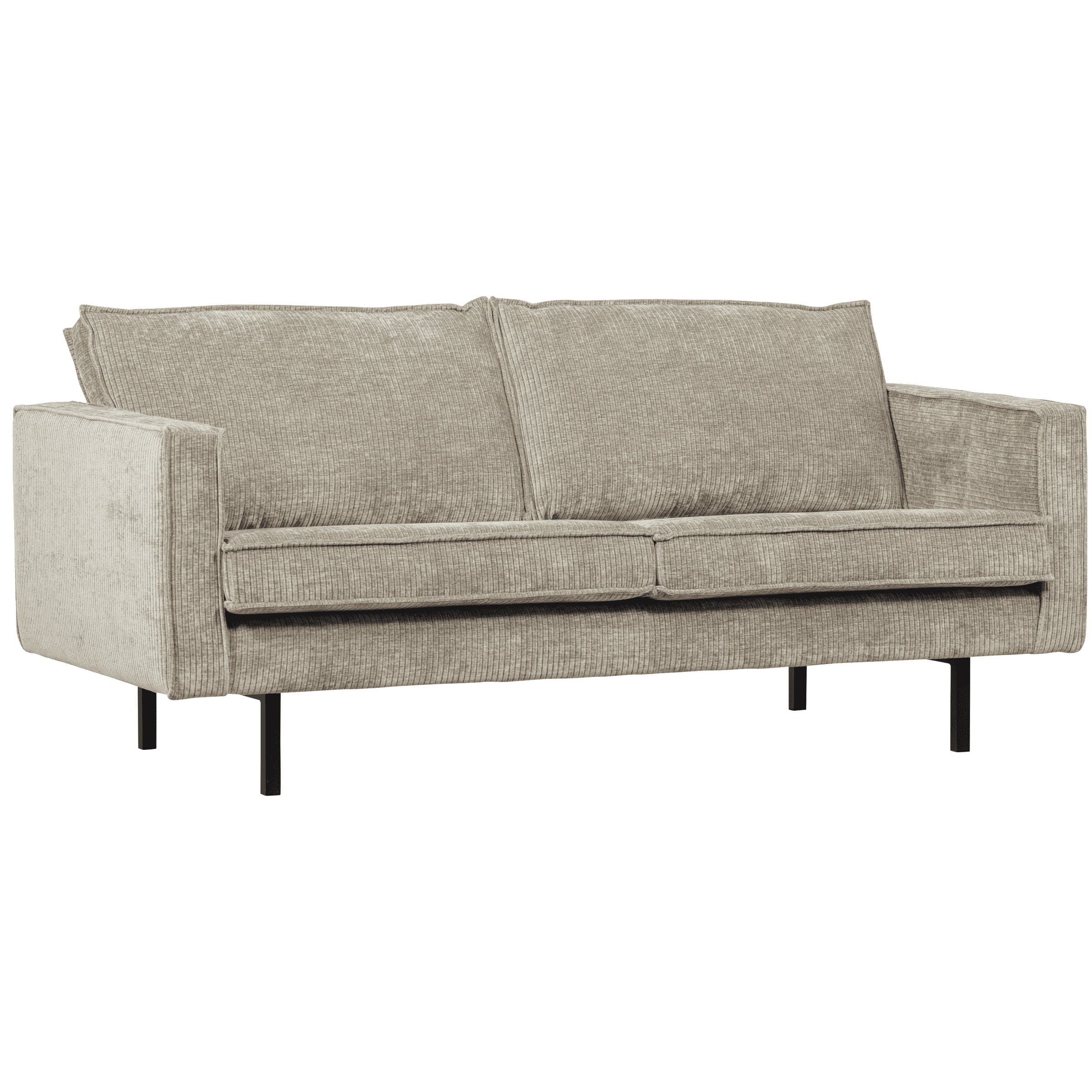 WOOOD 2,5-zits Bank 'Rodeo' Ribstof, kleur Donker Zand