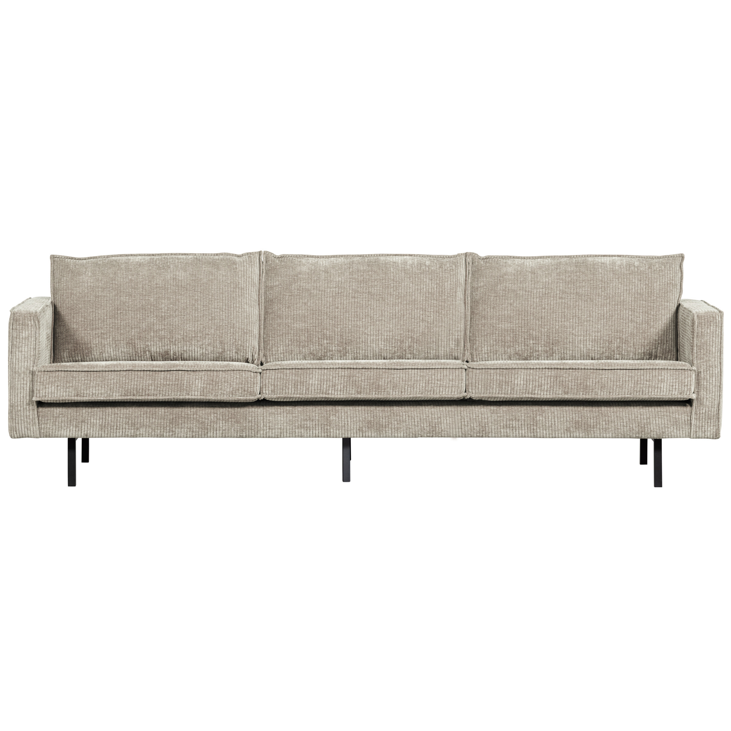 WOOOD 3-zits Bank 'Rodeo' Ribstof, kleur Donker Zand