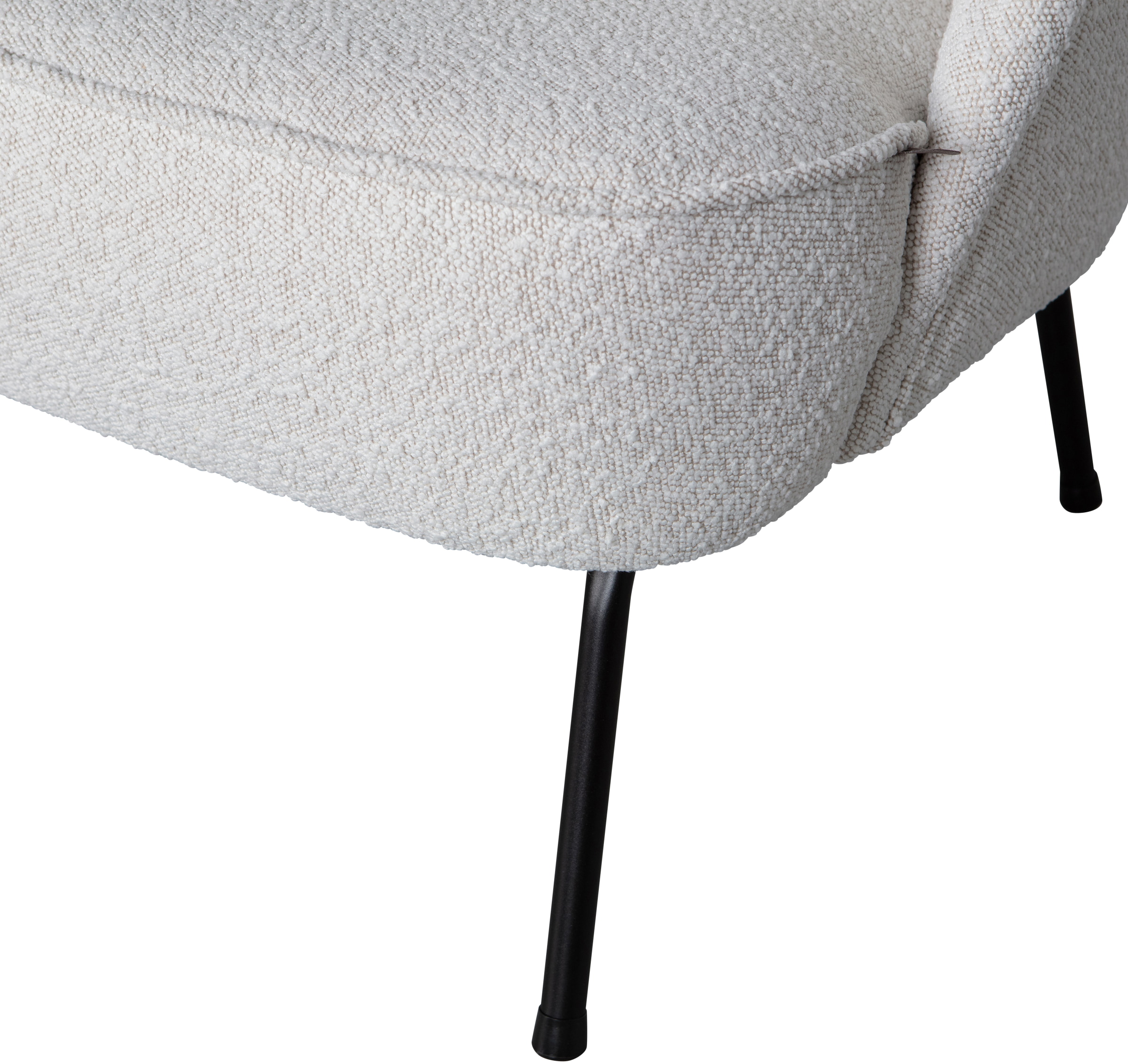 WOOOD Fauteuil 'Vogue' Bouclé, kleur Naturel
