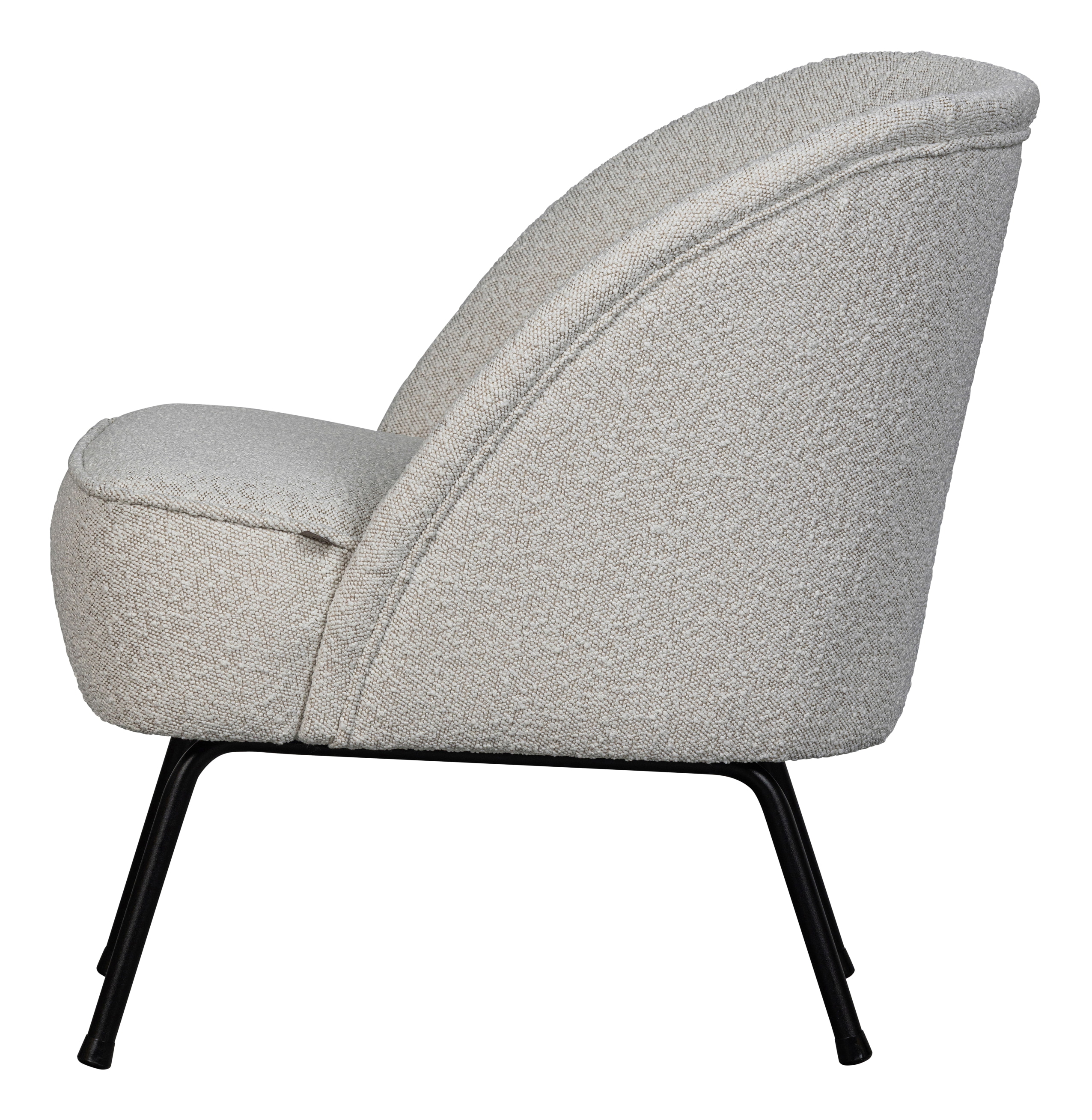 WOOOD Fauteuil 'Vogue' Bouclé, kleur Naturel