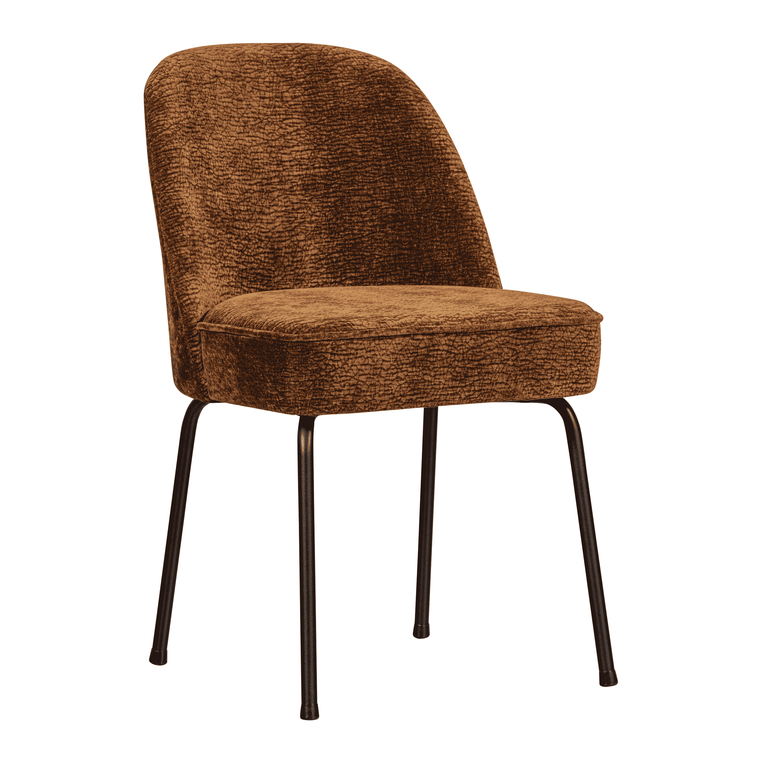WOOOD Eetkamerstoel Vogue Chenille - Middenbruin - BePureHome