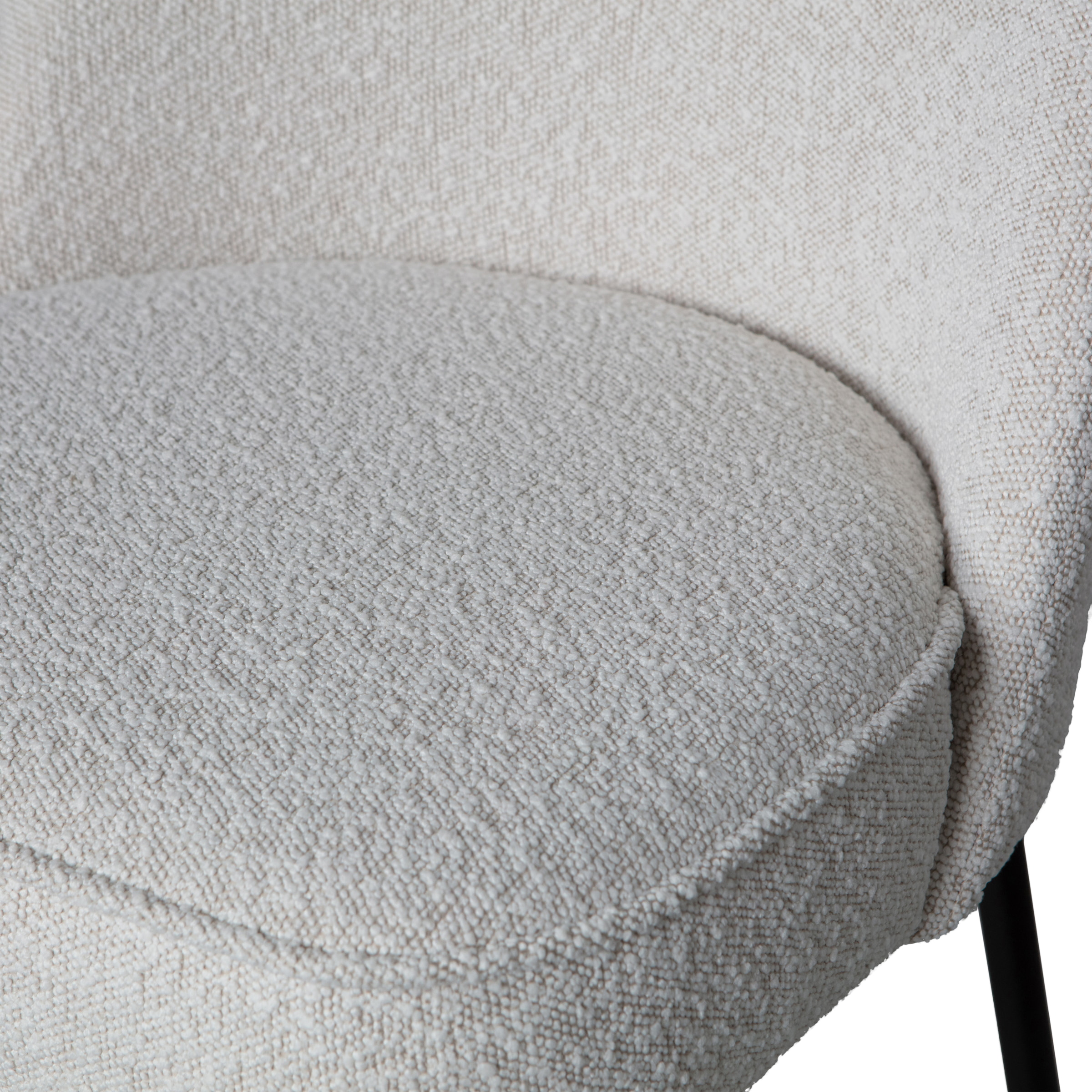 WOOOD Eetkamerstoel 'Vogue' Bouclé, kleur Naturel