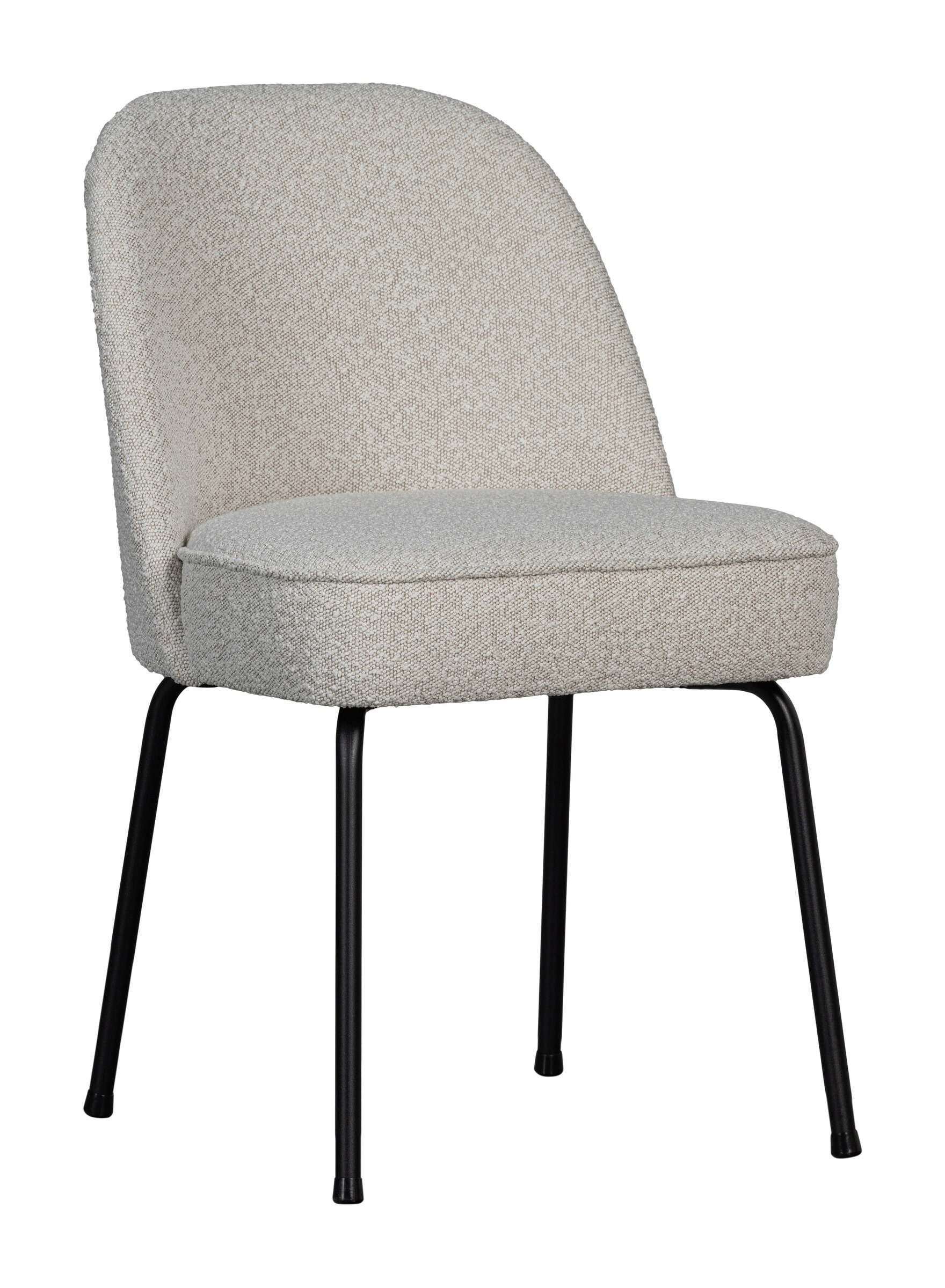 WOOOD Eetkamerstoel Vogue Bouclé - Naturel - BePureHome