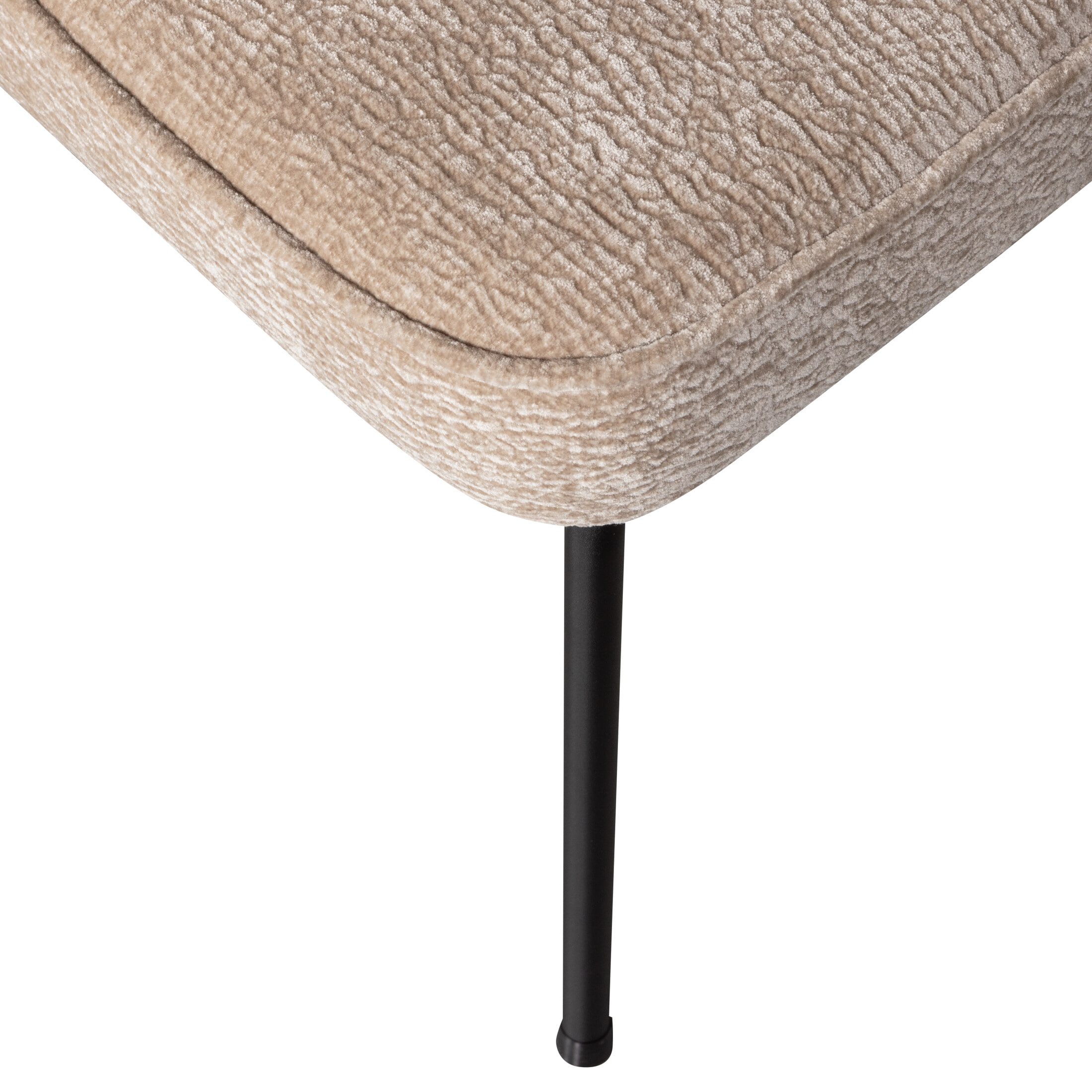 WOOOD Eetkamerstoel 'Vogue' Chenille, kleur Zand