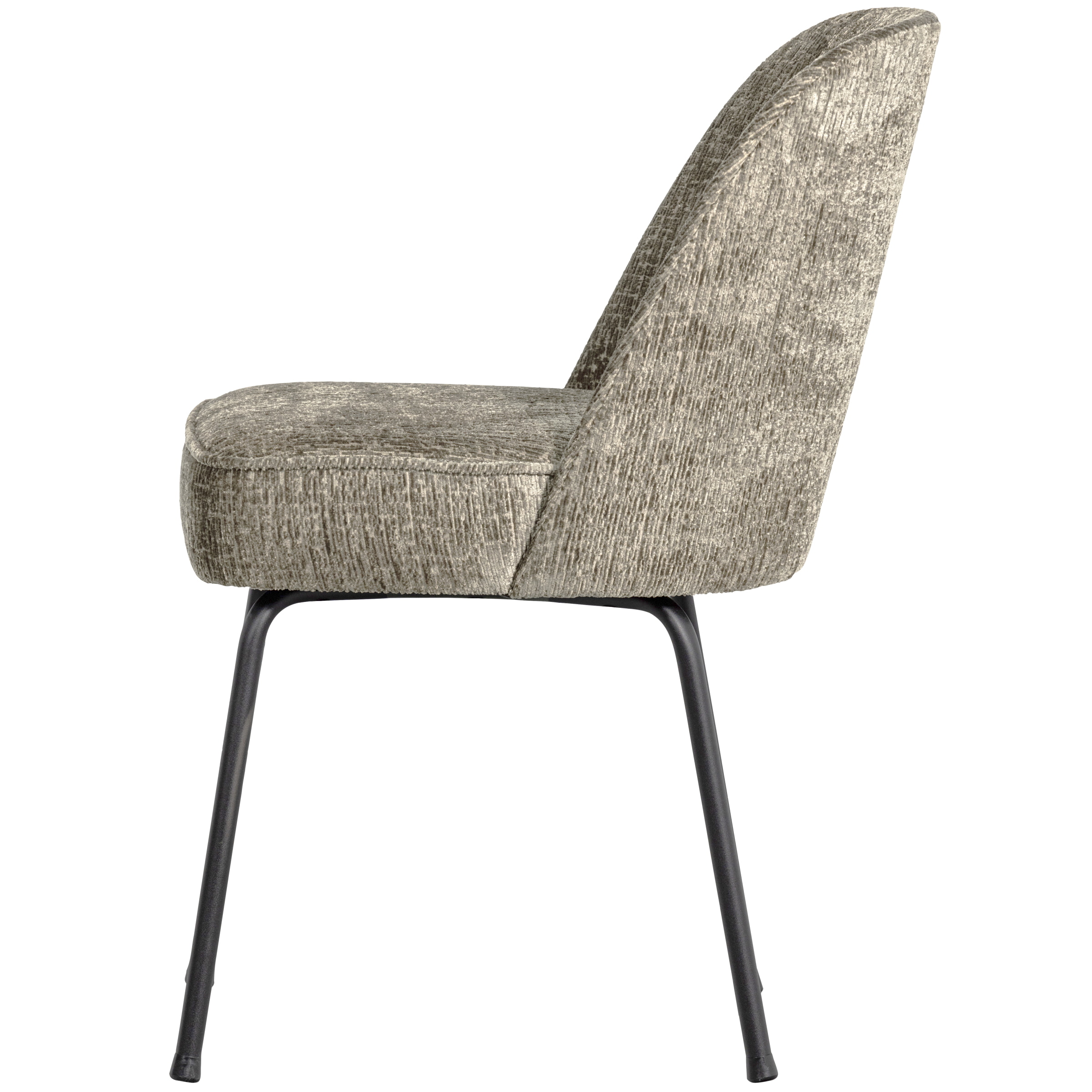 WOOOD Eetkamerstoel 'Vogue' Structure Velvet, kleur Wheatfield