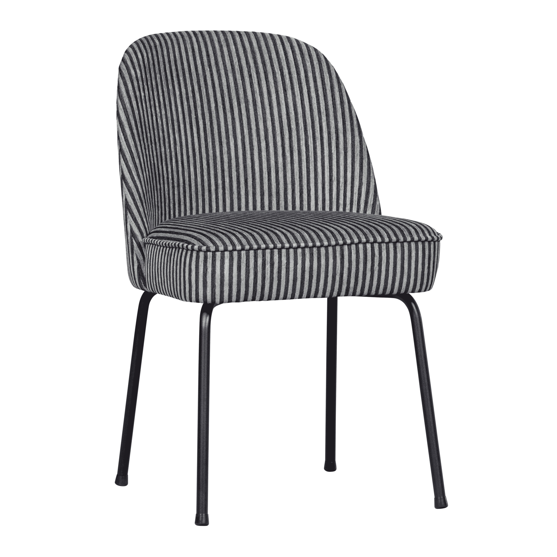 WOOOD Eetkamerstoel Vogue Geweven - Zwart/Grijs - BePureHome