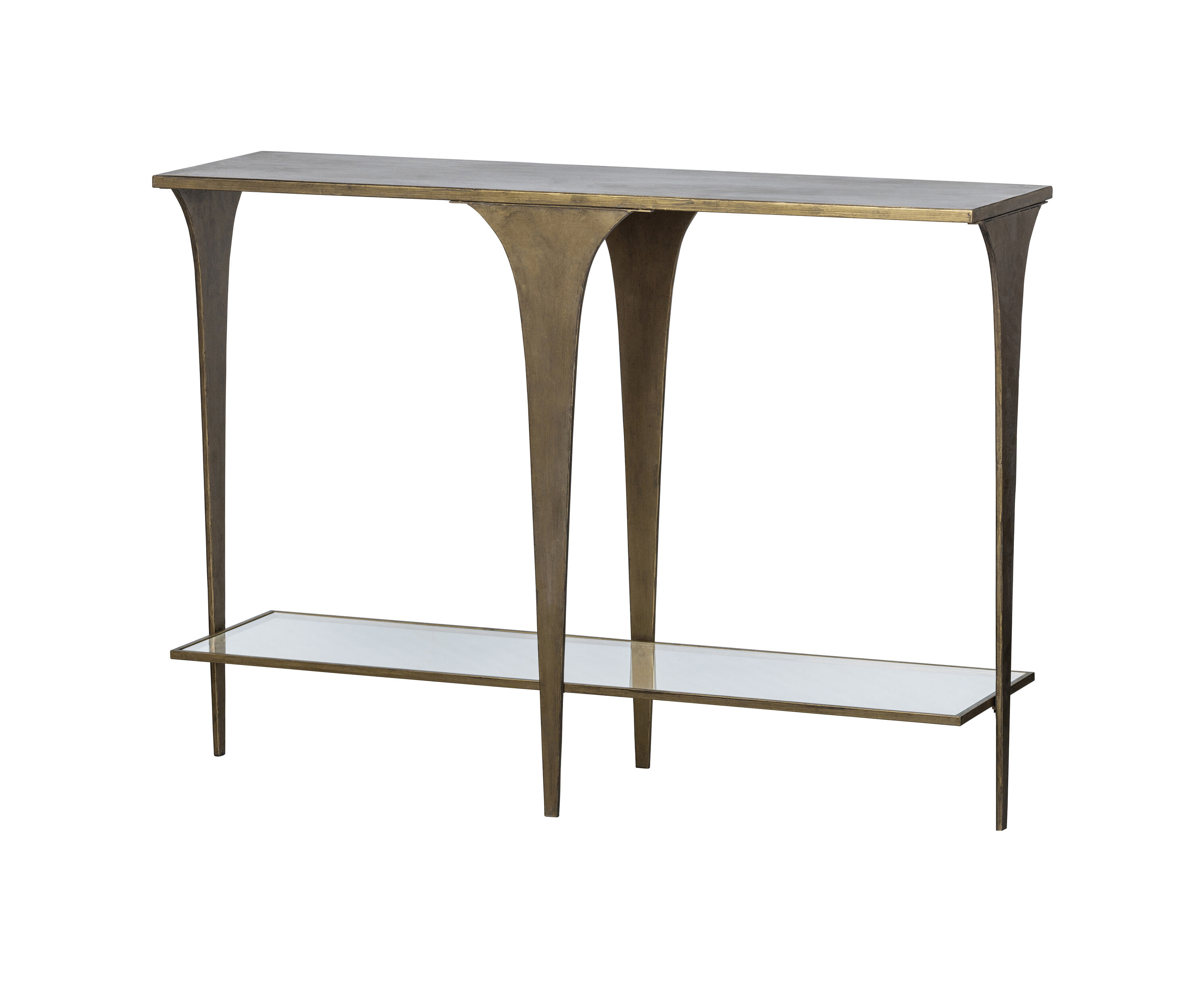 BePureHome Sidetable Scooping 140cm - Antique Brass