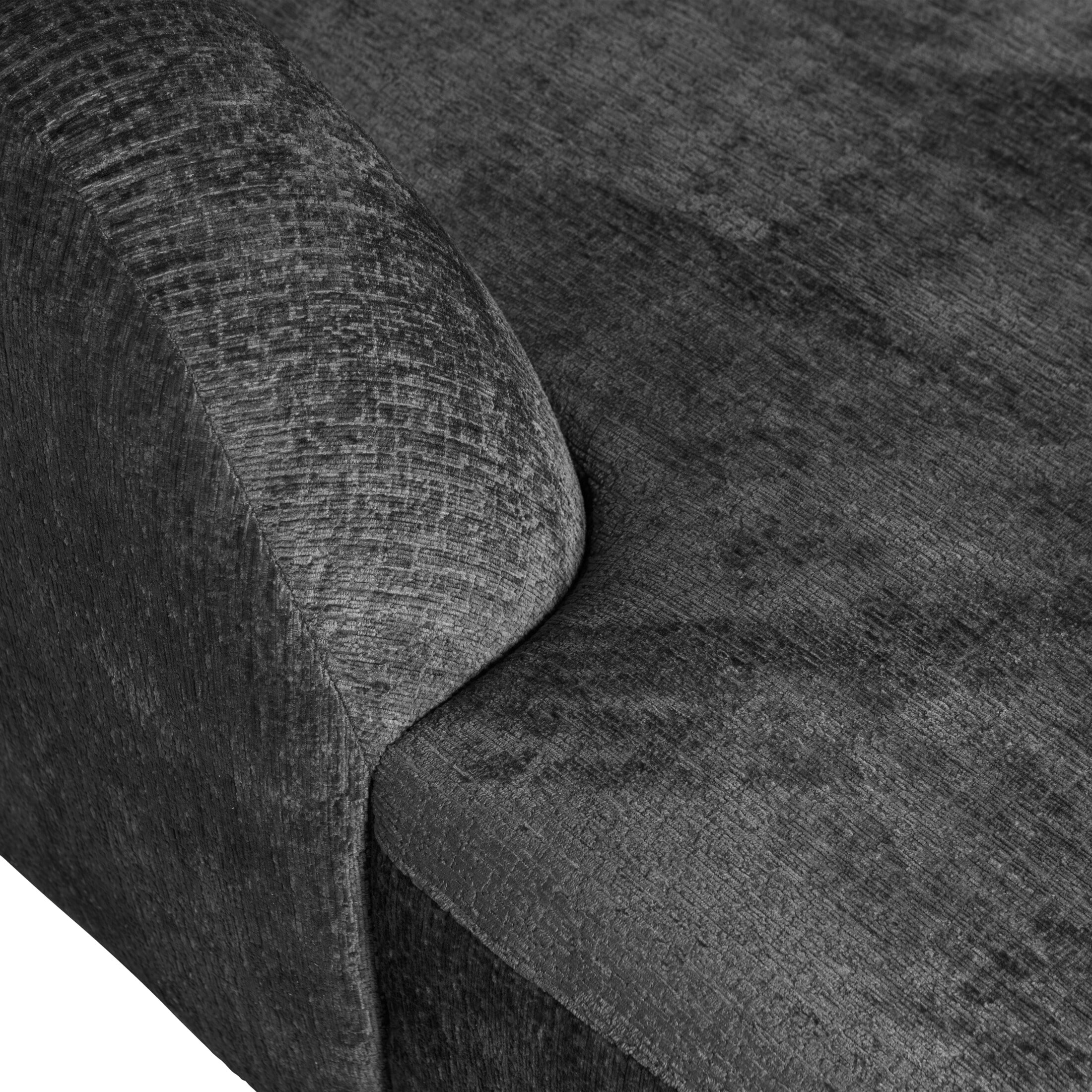 WOOOD Hoekbank 'Sloping' Links, Structure Velvet, kleur Mountain