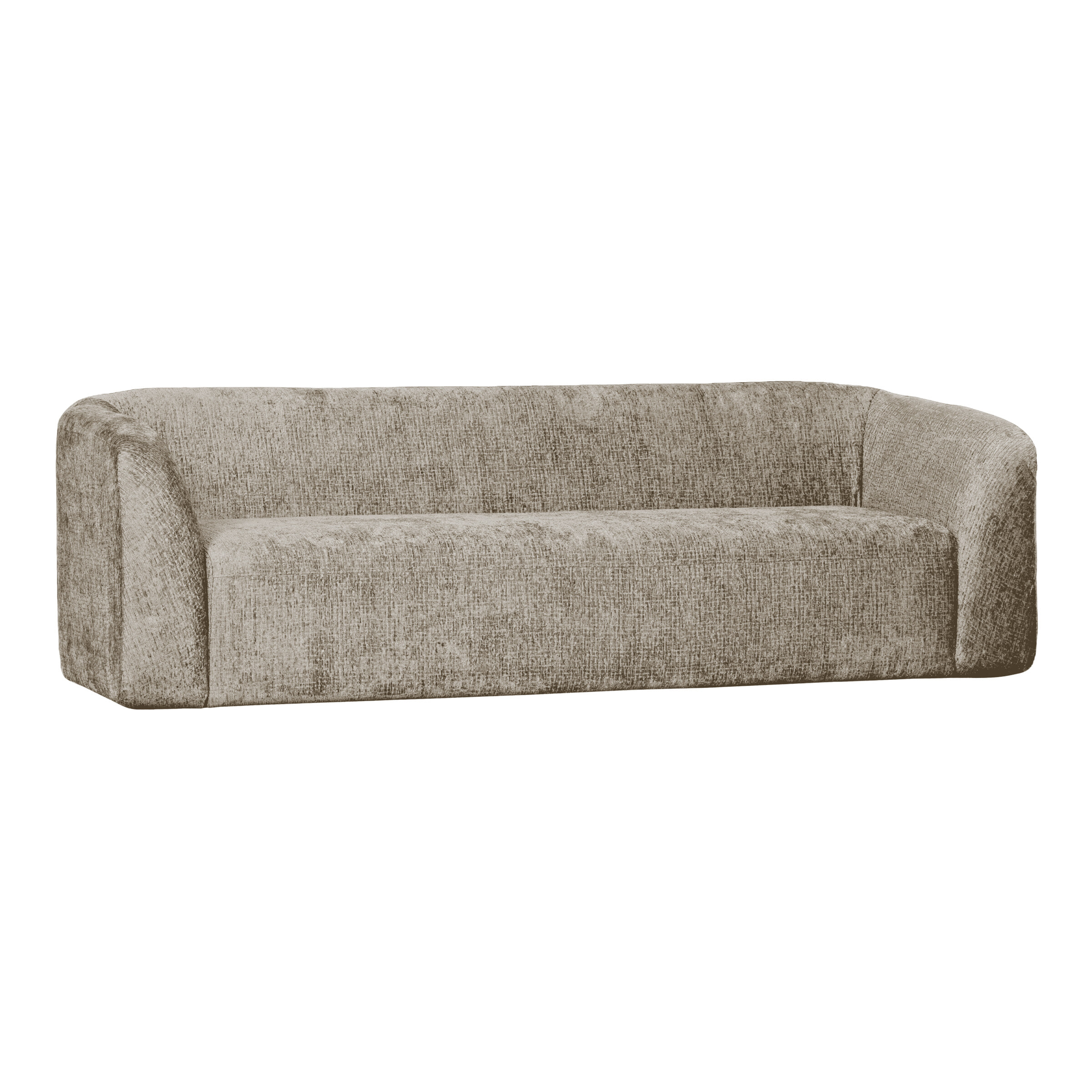 WOOOD 3-zits Bank 'Sloping' Structure Velvet, kleur Wheatfield