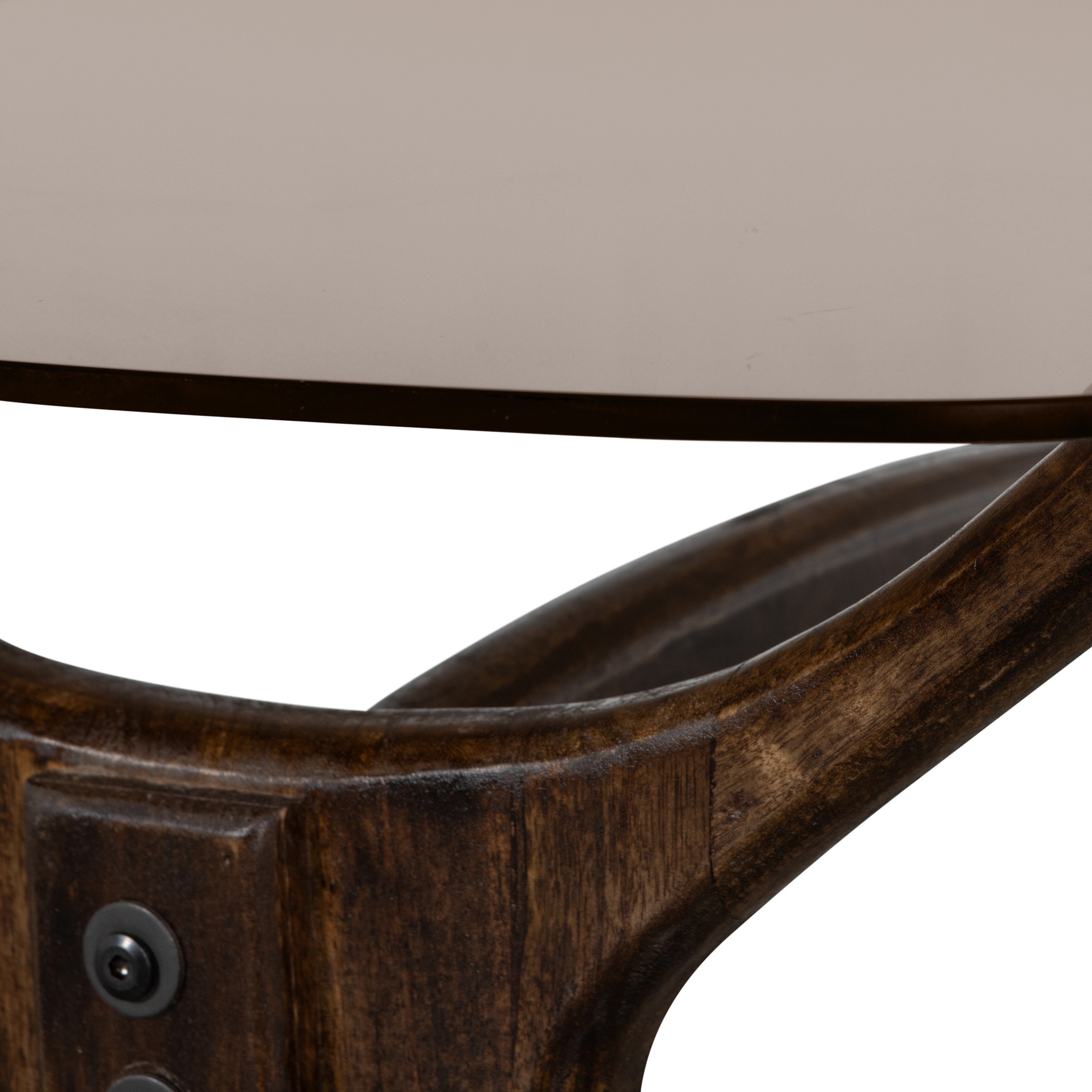 WOOOD Organische Salontafel 'Flash' Mangohout en glas, 110 x 60cm