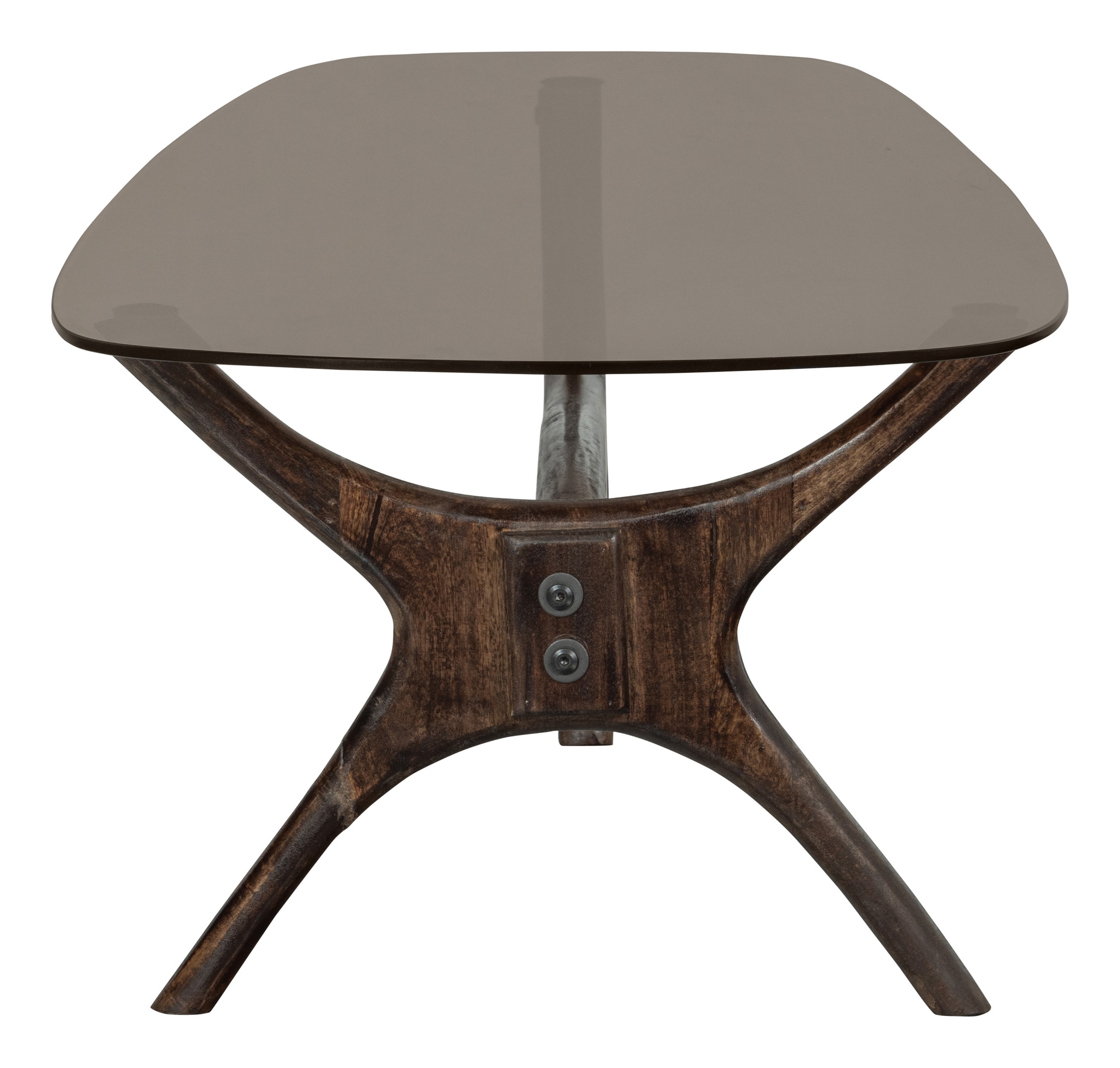 WOOOD Organische Salontafel 'Flash' Mangohout en glas, 110 x 60cm