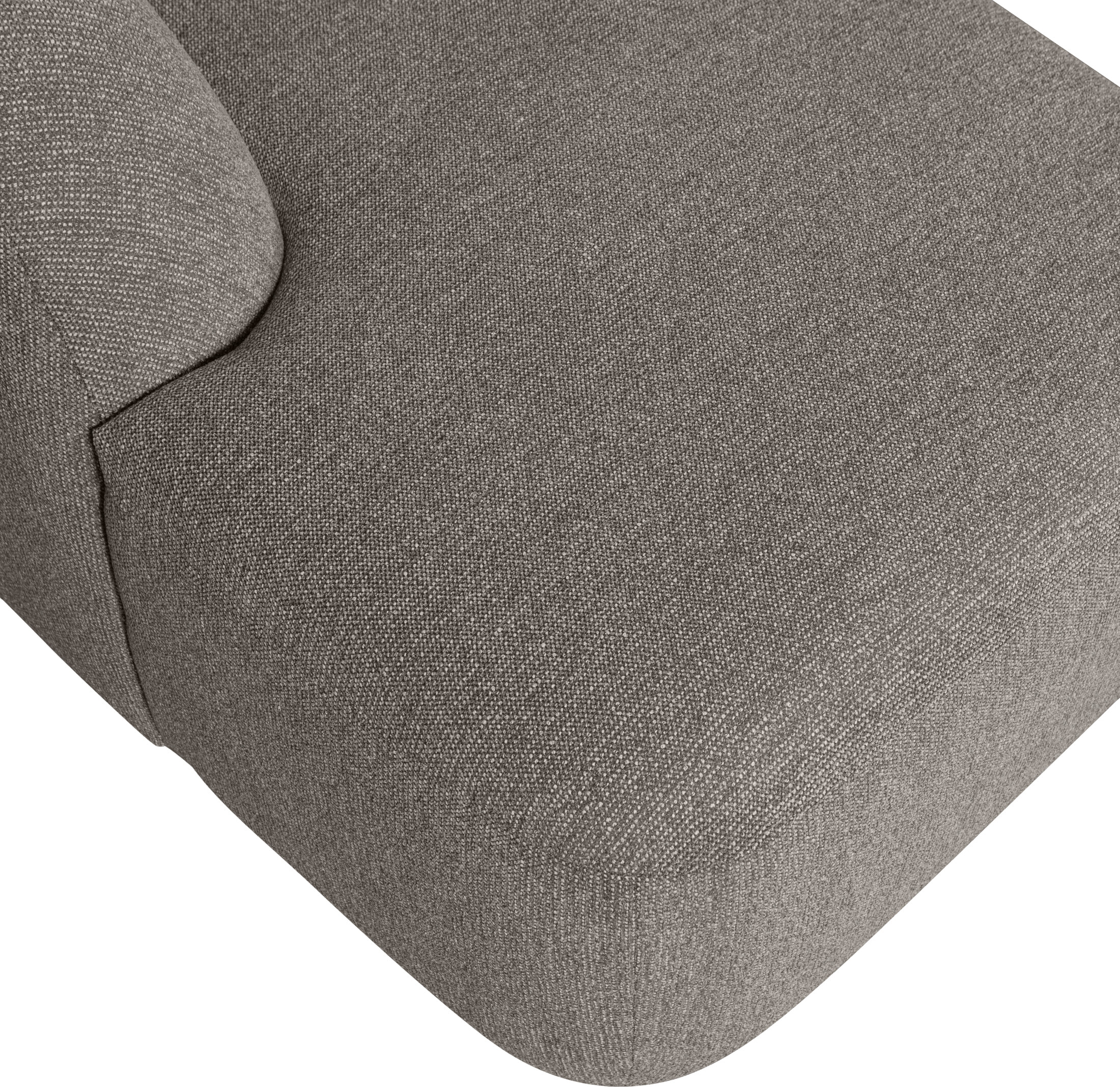 WOOOD Lounge U-Bank 'Sloping' Chenille, kleur Grijs