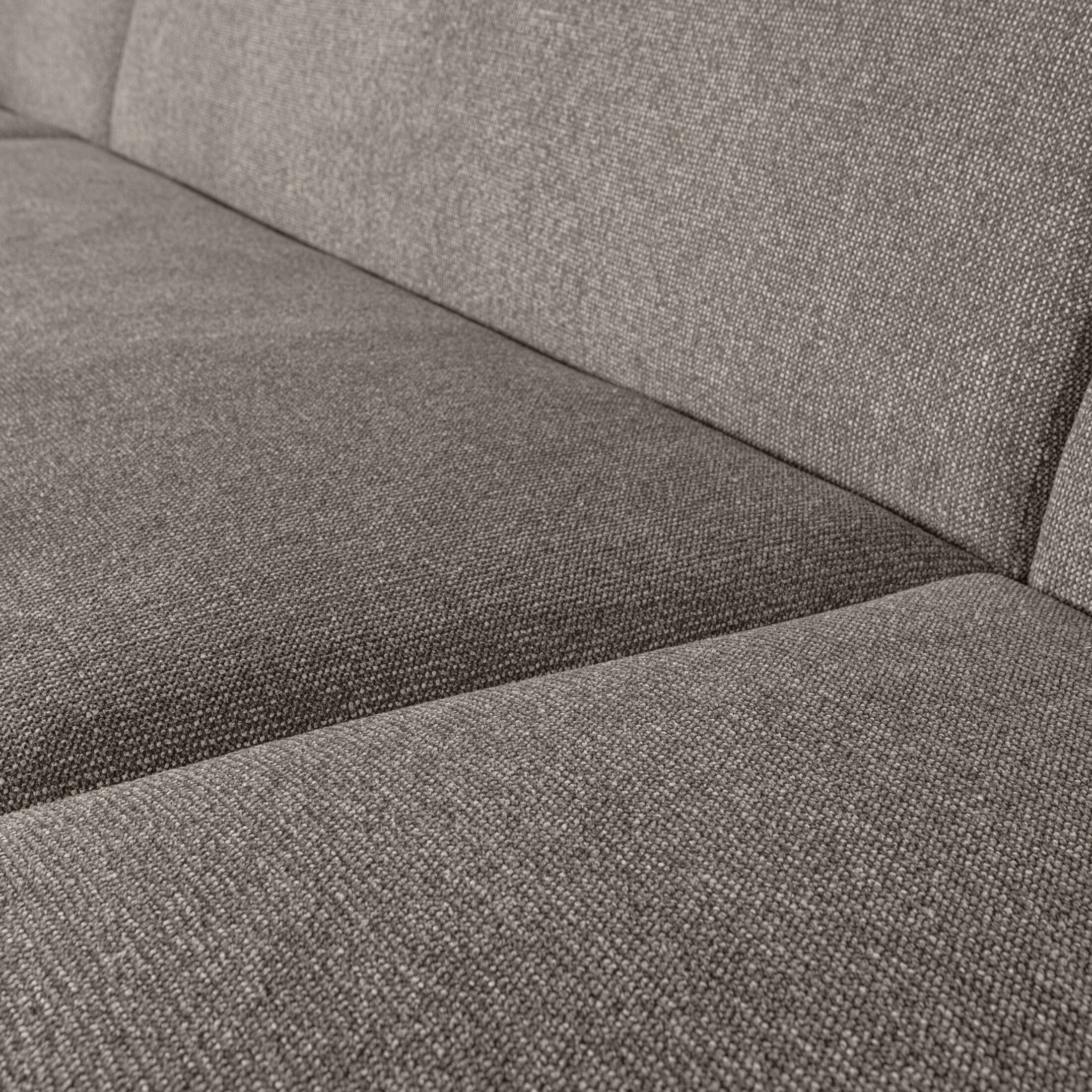 WOOOD Lounge U-Bank 'Sloping' Chenille, kleur Grijs