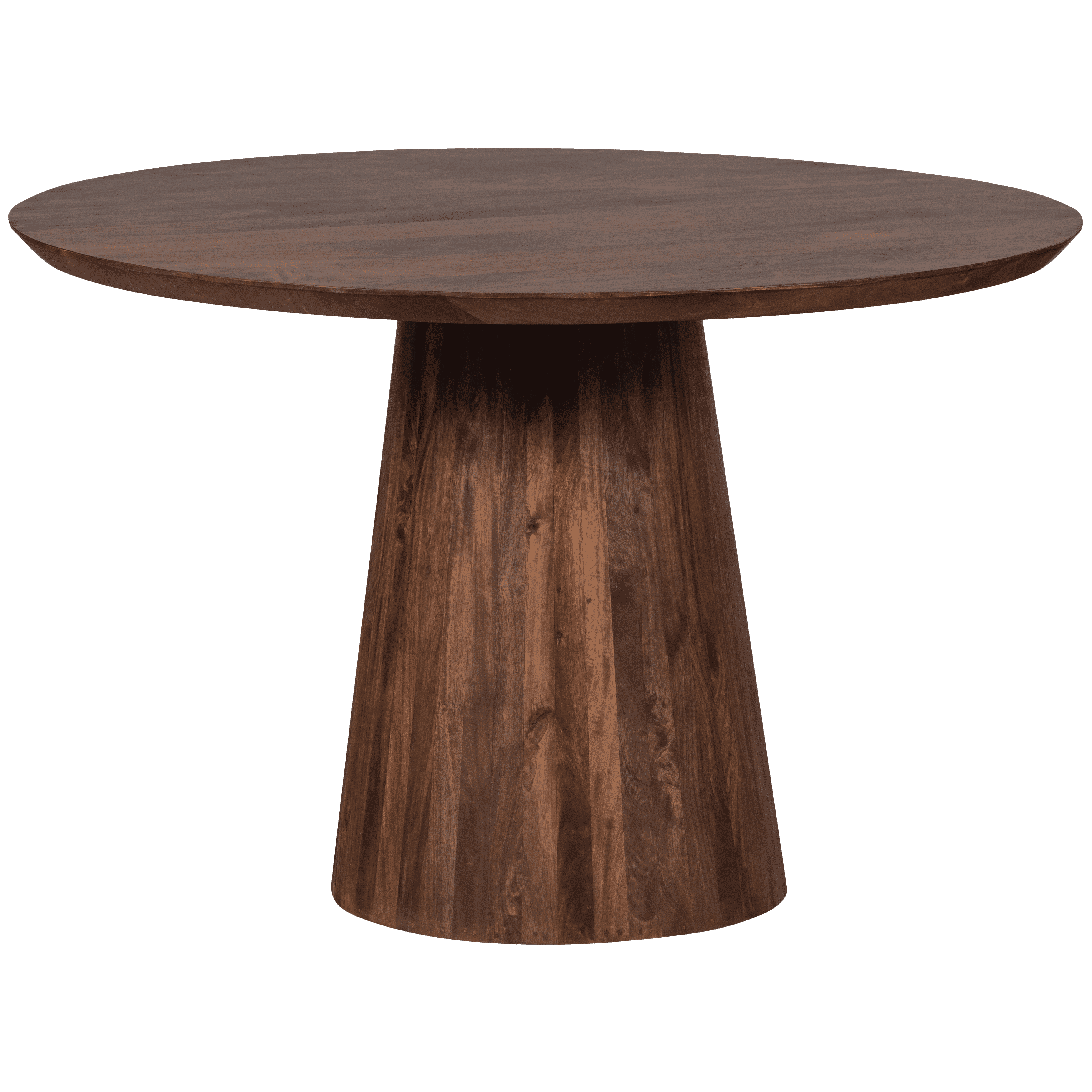 WOOOD Ronde Eettafel 'Limit' Mangohout, 130cm, kleur walnoot