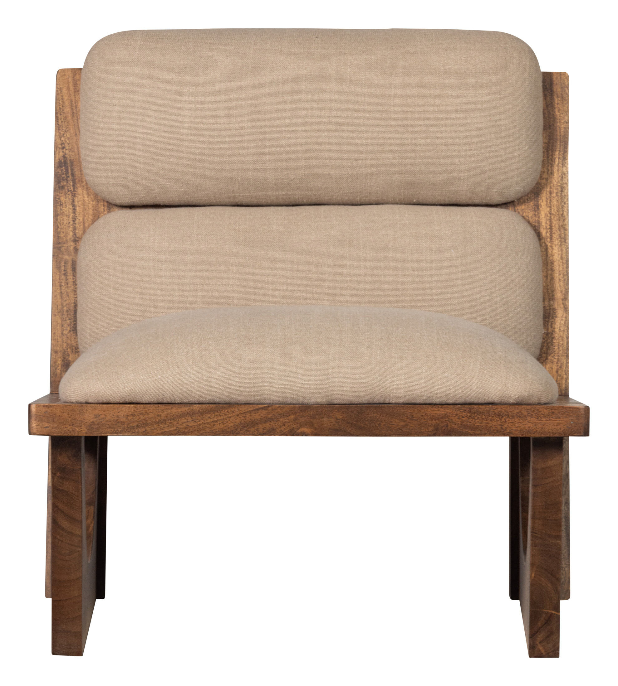 WOOOD Fauteuil 'Opulent' Bouclé en Acaciahout