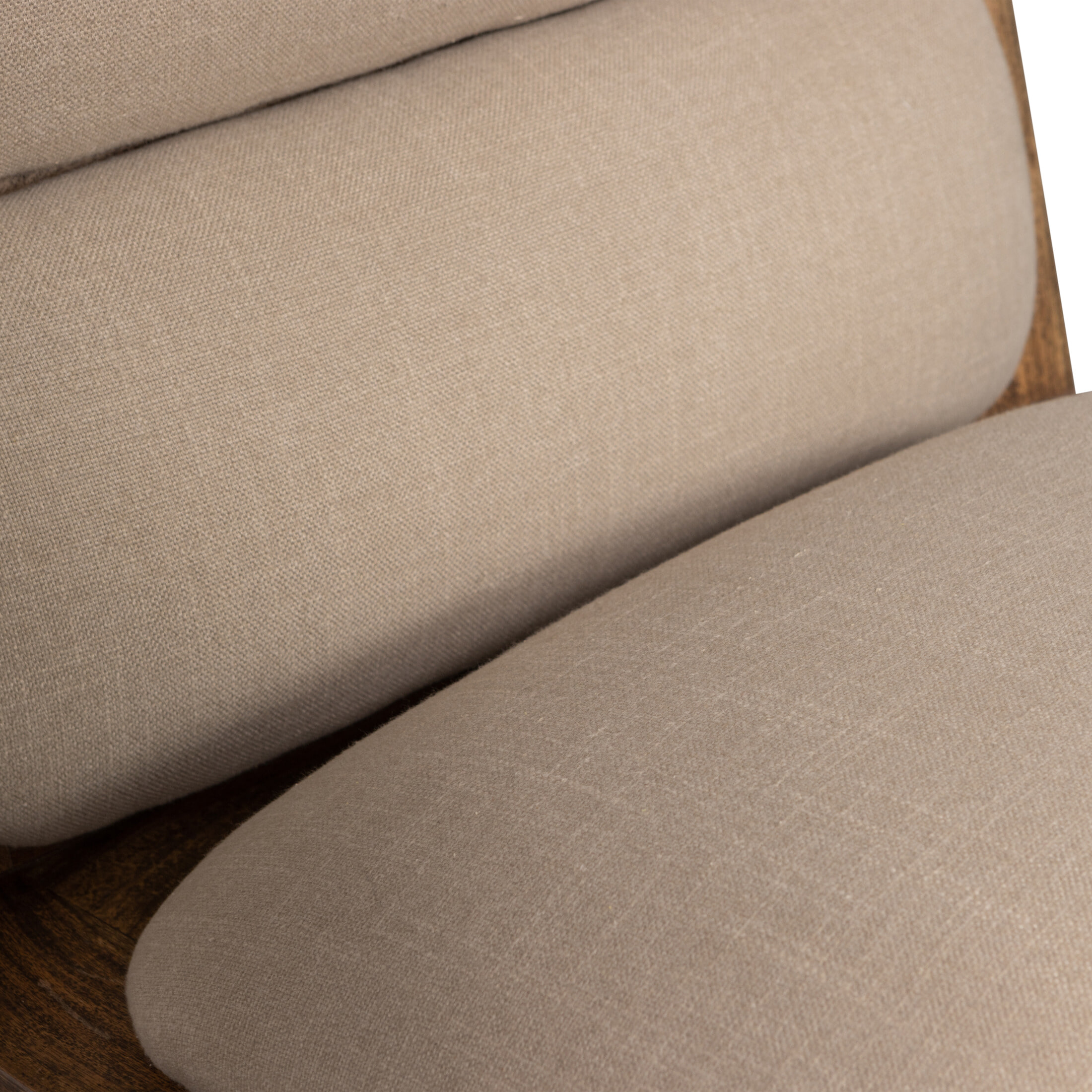 WOOOD Fauteuil 'Opulent' Bouclé en Acaciahout