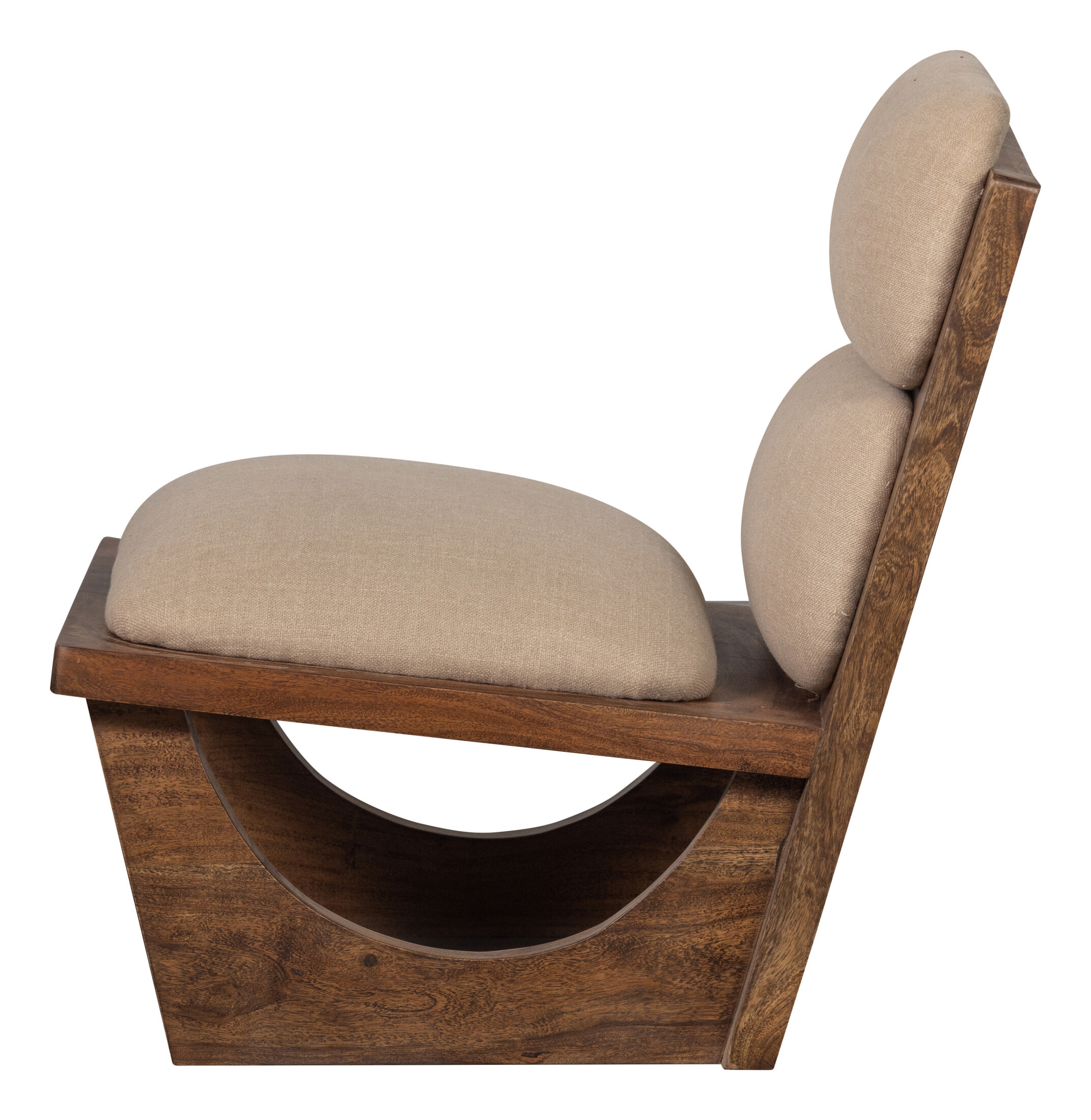 WOOOD Fauteuil 'Opulent' Bouclé en Acaciahout