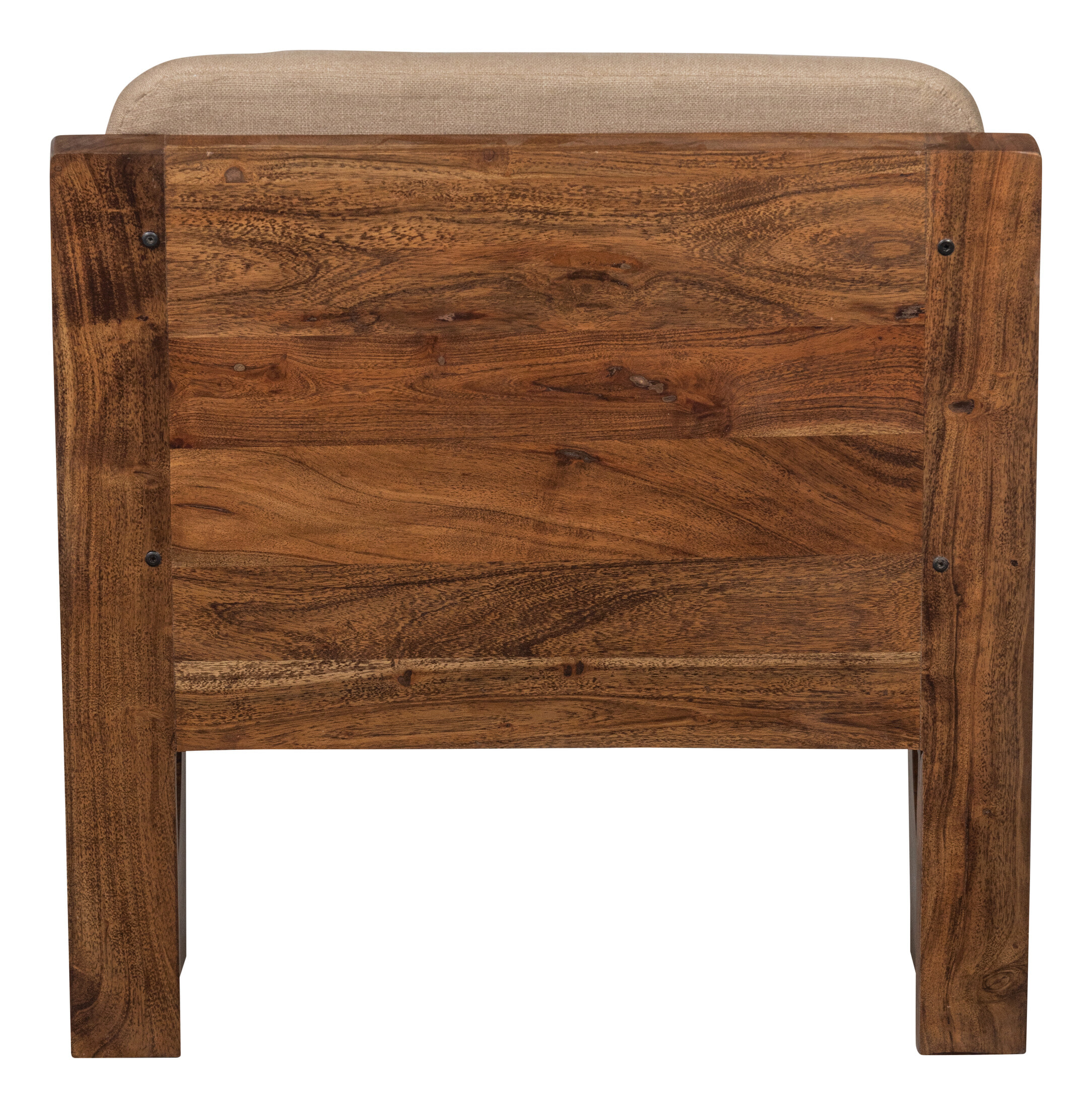 WOOOD Fauteuil 'Opulent' Bouclé en Acaciahout