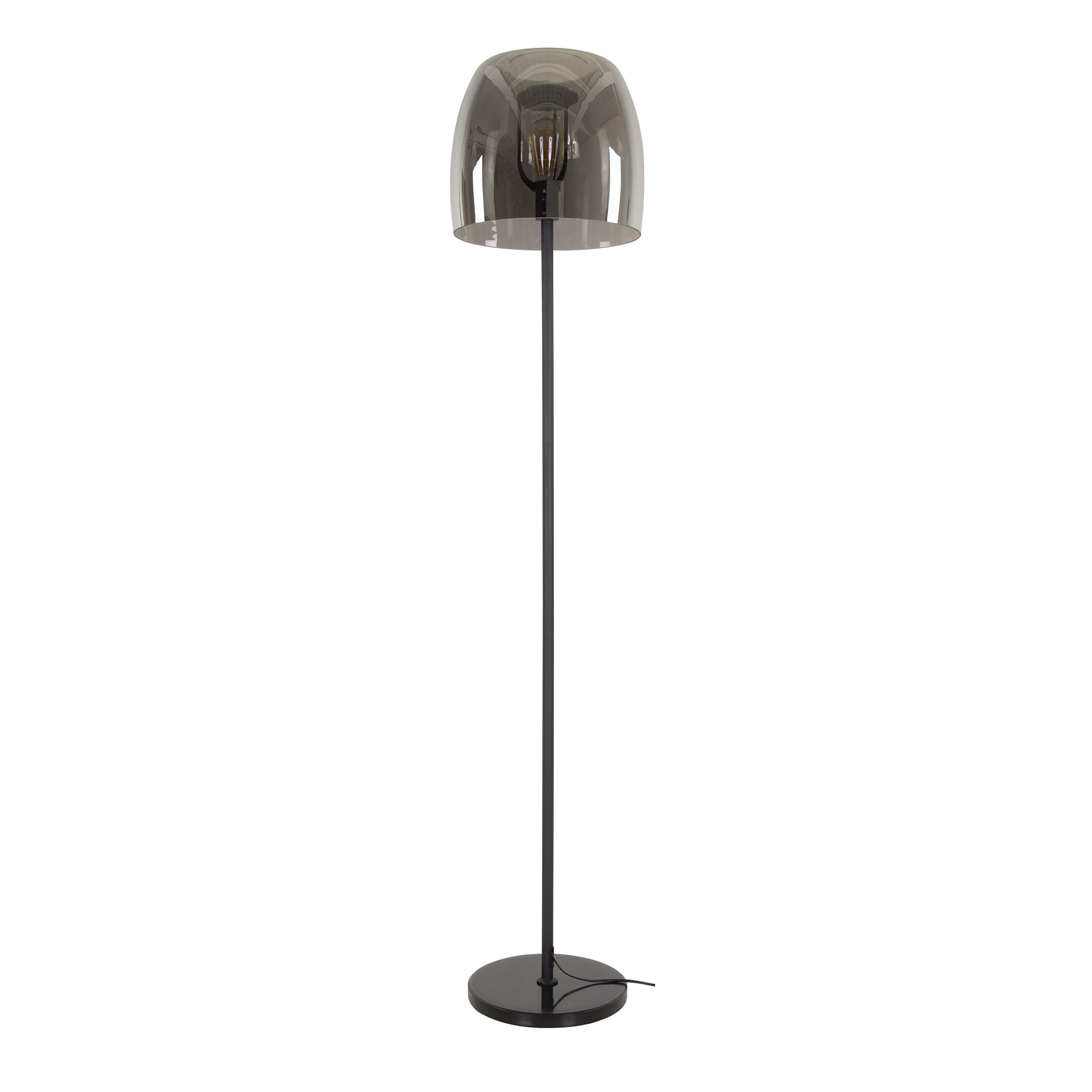 LifestyleFurn Vloerlamp 'Rift' Smoke glas, 170cm