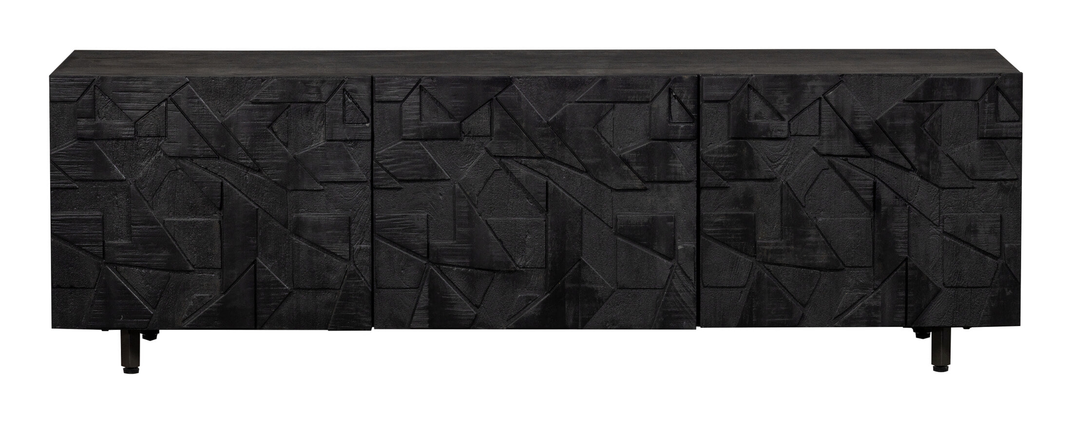 WOOOD TV-meubel 'Counter' Mangohout, 160cm, kleur zwart