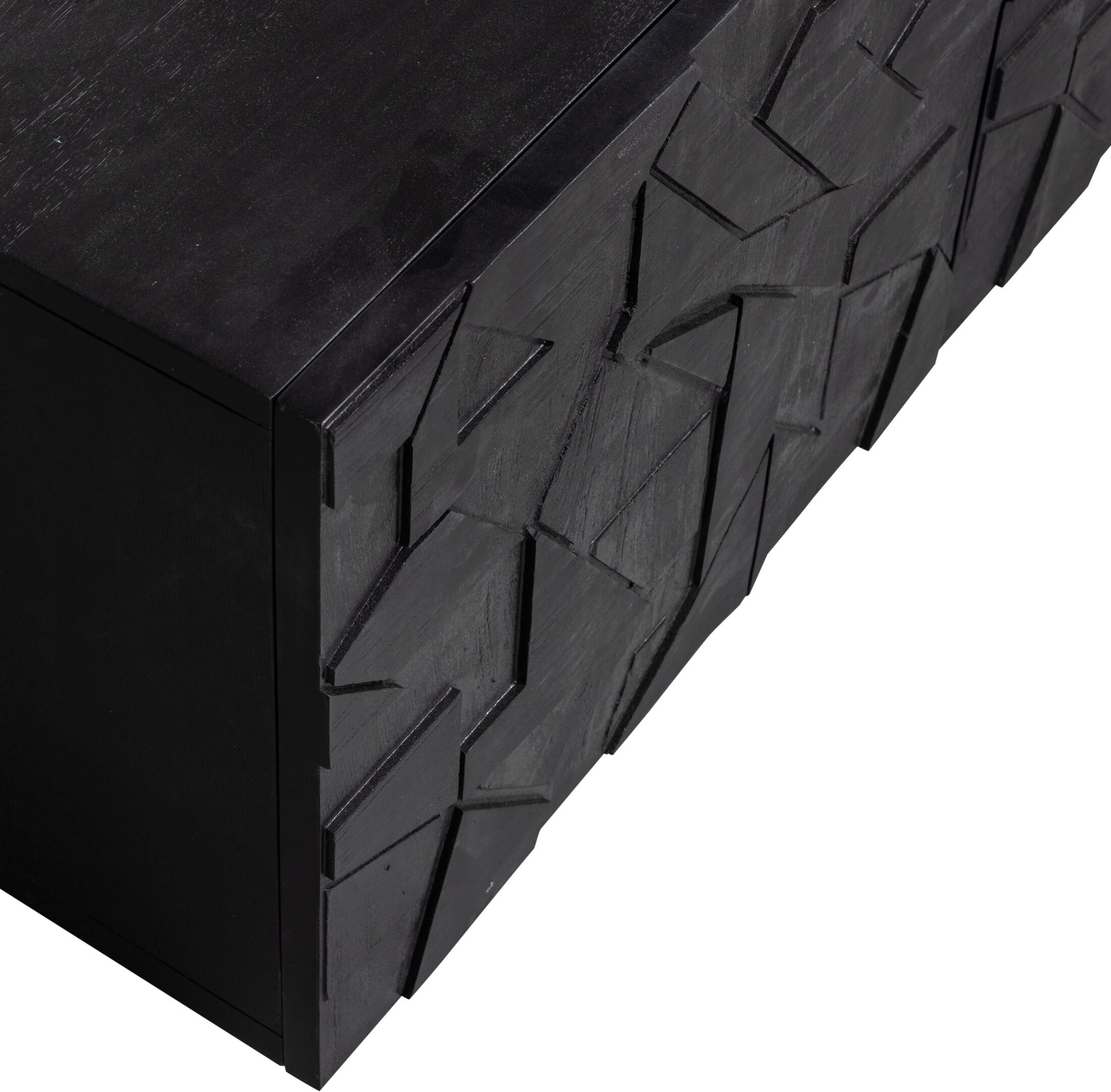 WOOOD TV-meubel 'Counter' Mangohout, 160cm, kleur zwart