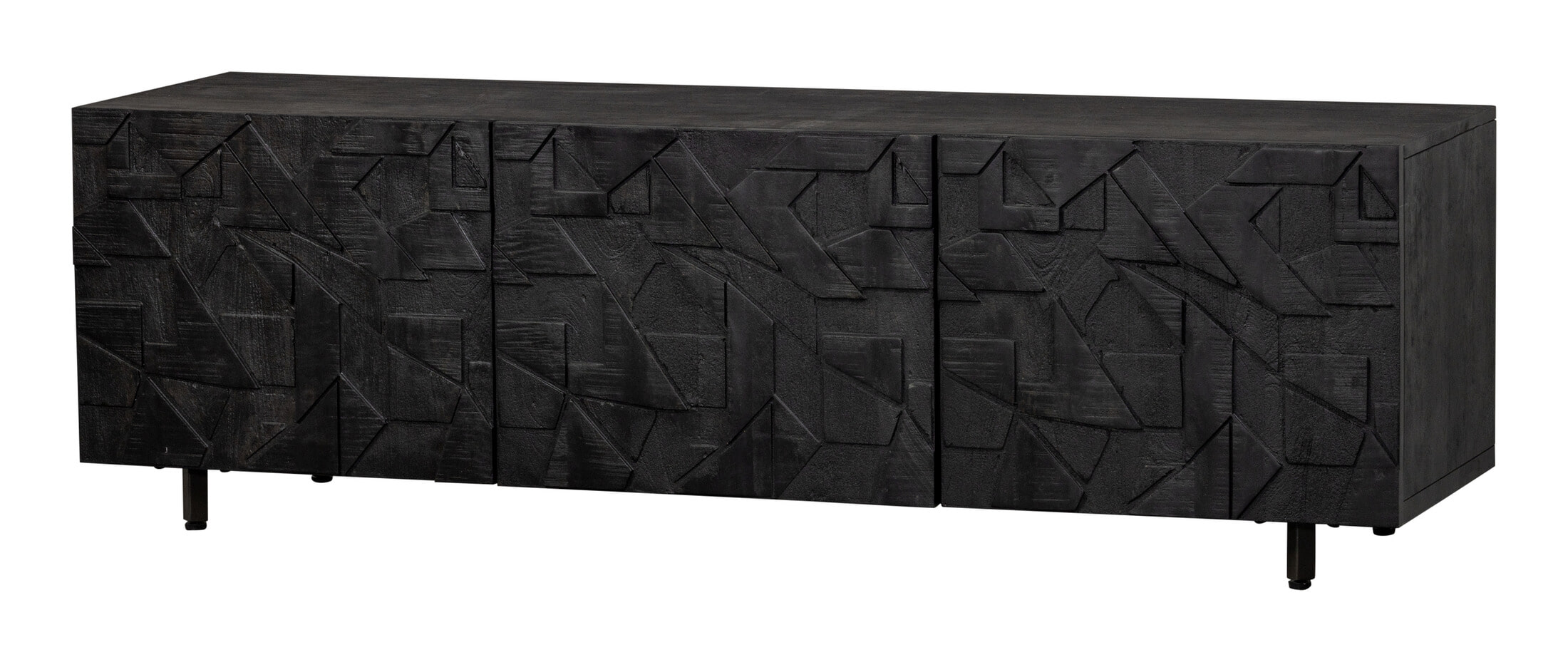WOOOD TV-meubel 'Counter' Mangohout, 160cm, kleur zwart
