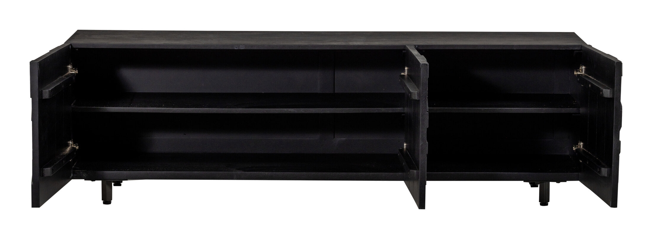 WOOOD TV-meubel 'Counter' Mangohout, 160cm, kleur zwart