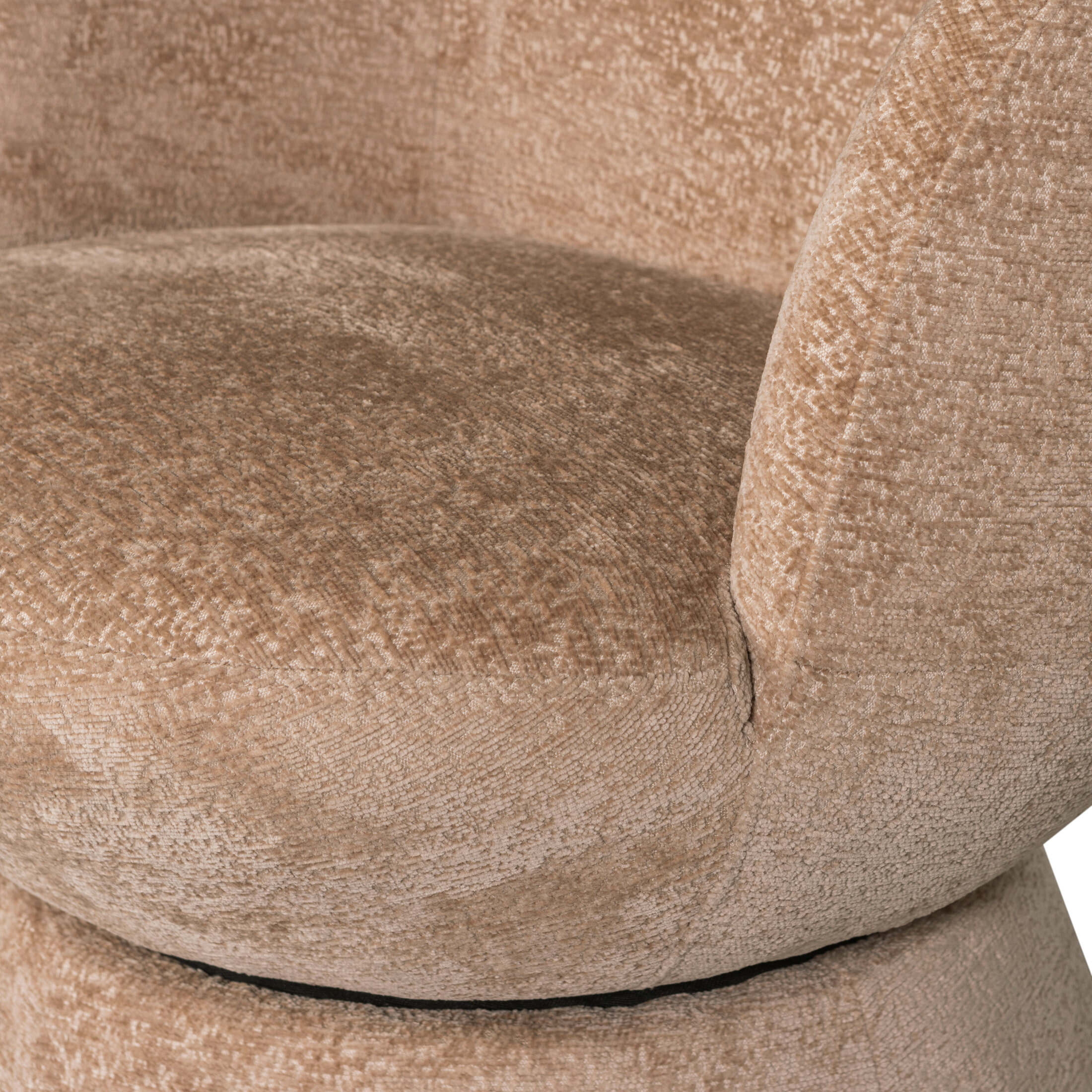 WOOOD Draaifauteuil 'Shuffle' Chenille, kleur Naturel