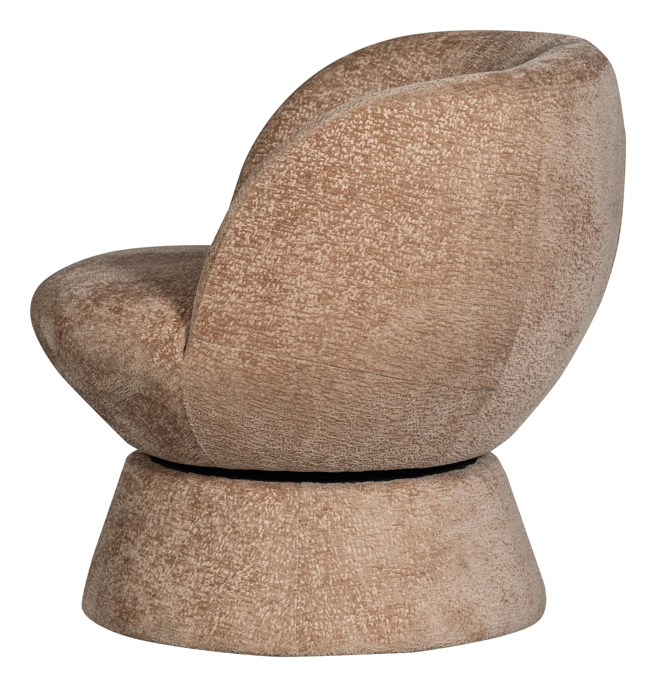 WOOOD Draaifauteuil 'Shuffle' Chenille, kleur Naturel