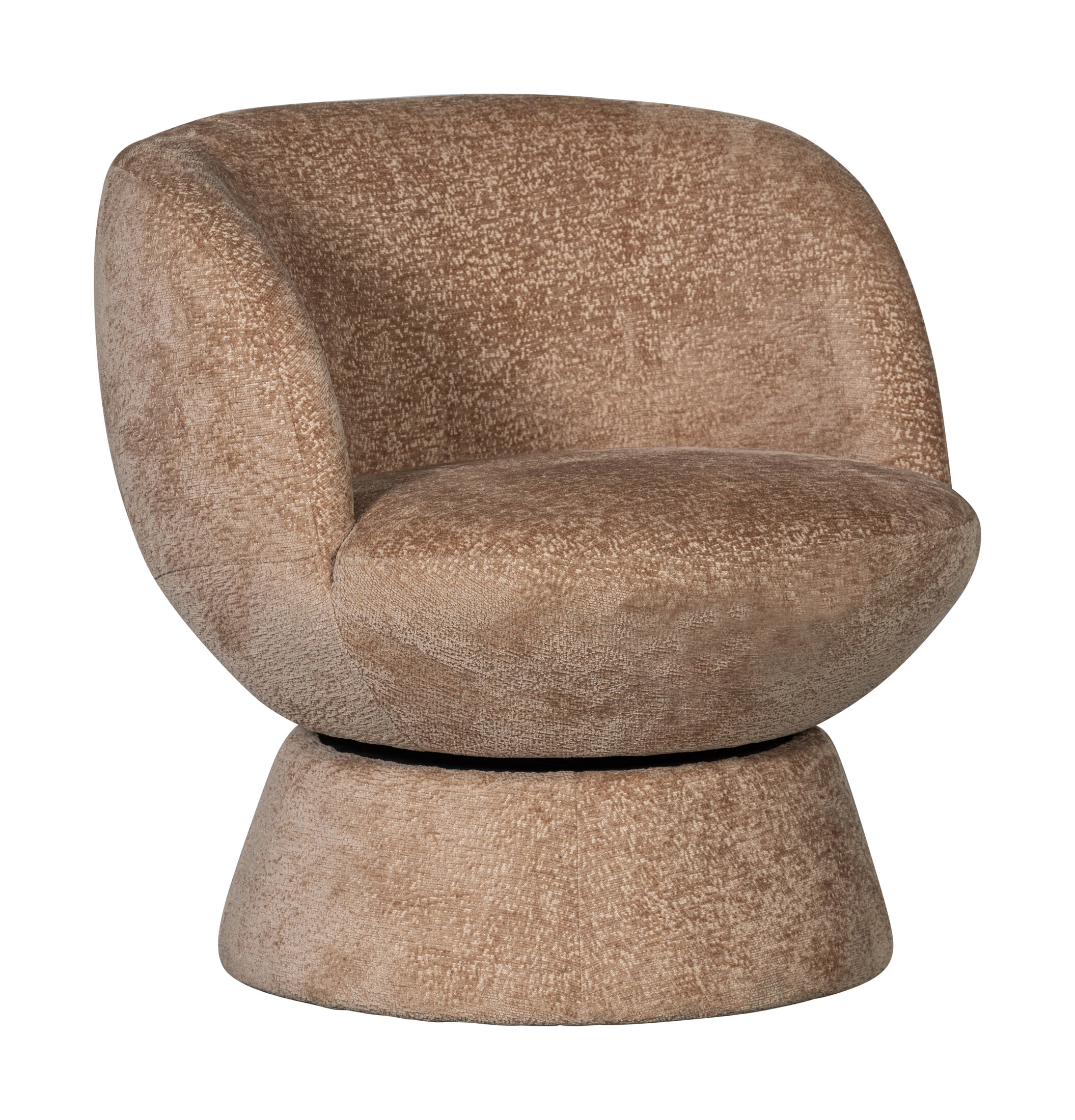 WOOOD Draaifauteuil 'Shuffle' Chenille, kleur Naturel