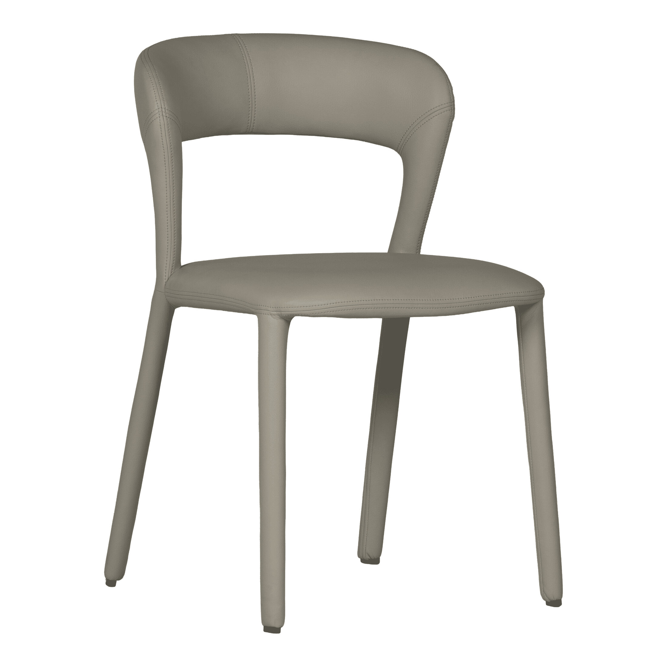 WOOOD Eetkamerstoel 'Noble' Lederlook, kleur Beige