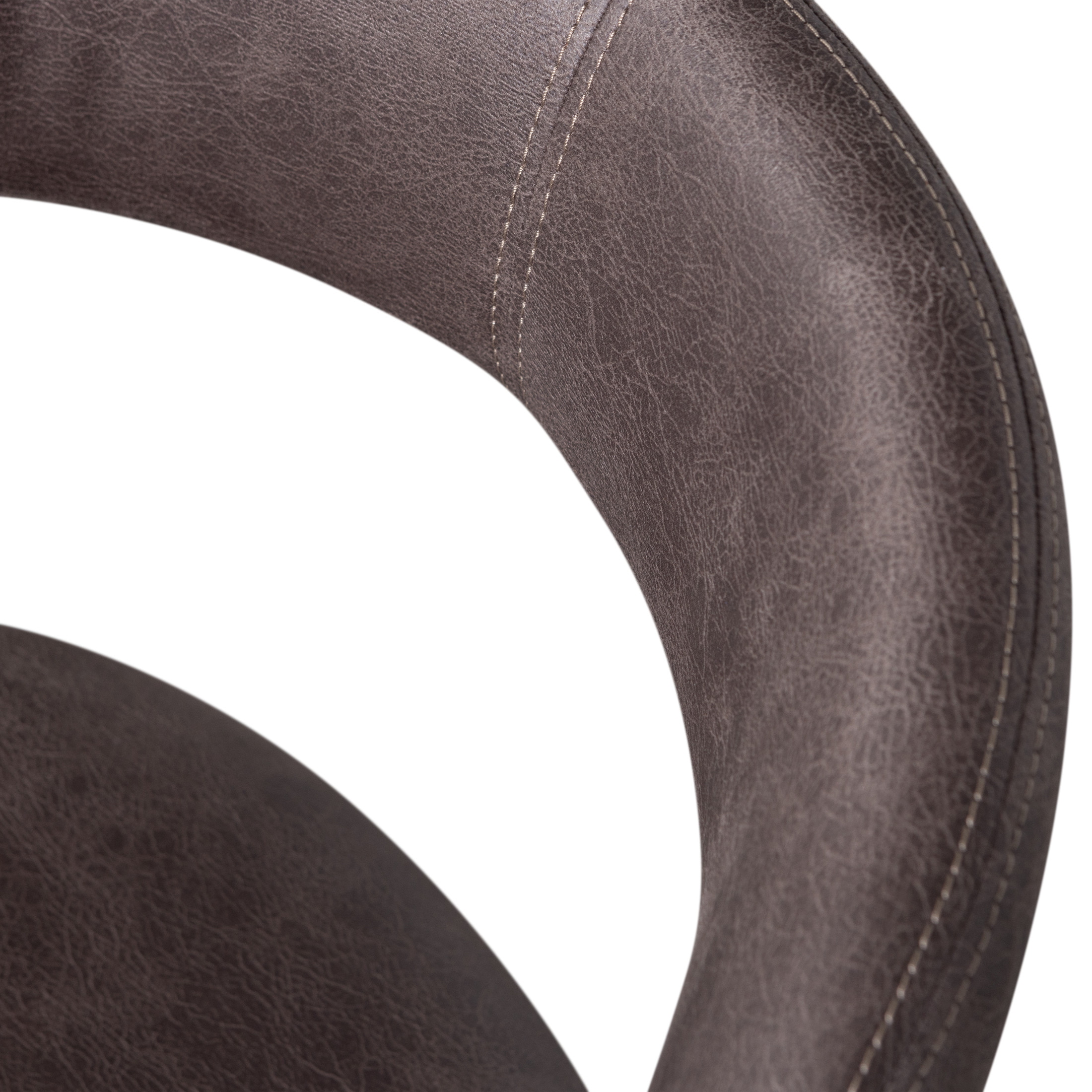 WOOOD Eetkamerstoel 'Noble' Lederlook, kleur Antraciet