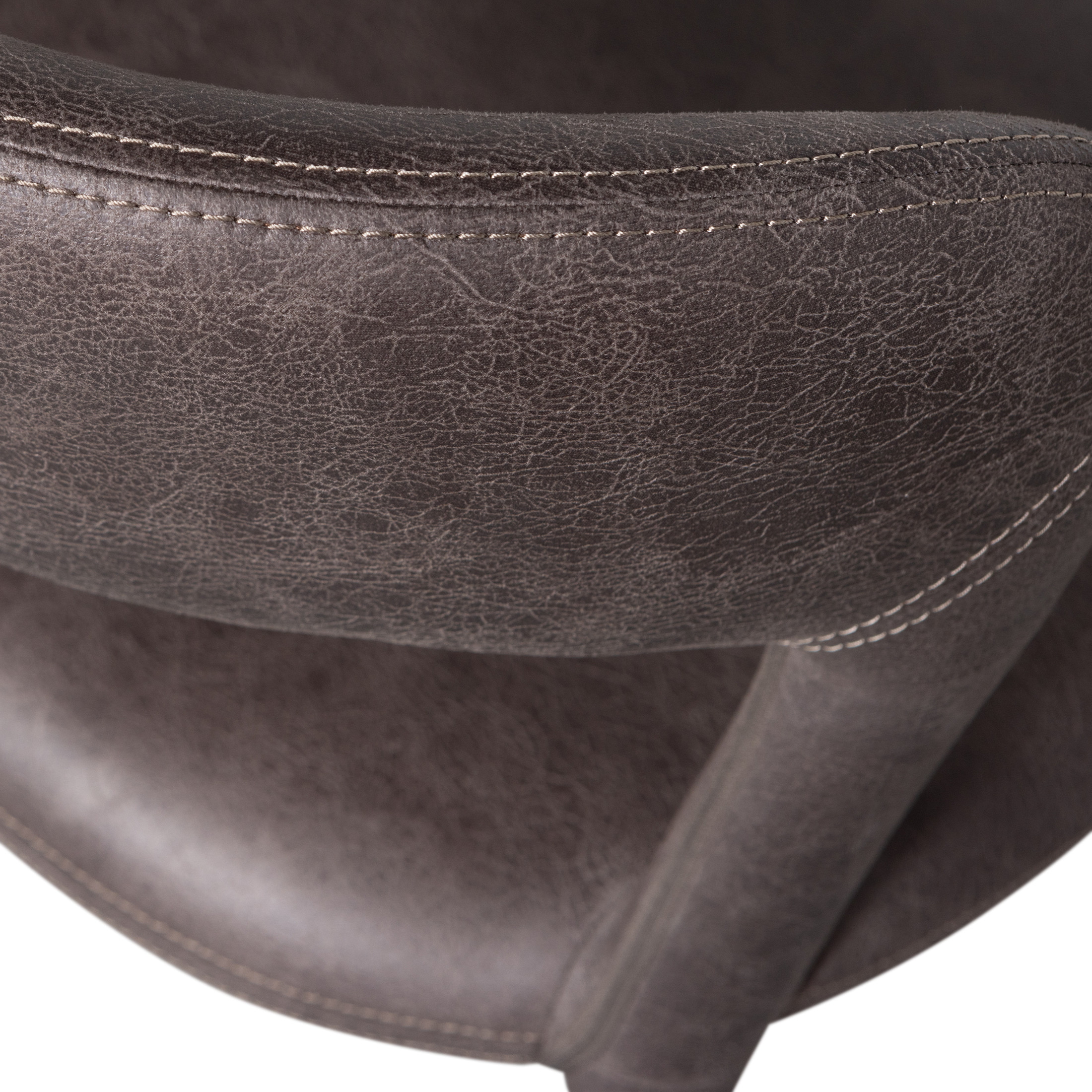 WOOOD Eetkamerstoel 'Noble' Lederlook, kleur Antraciet