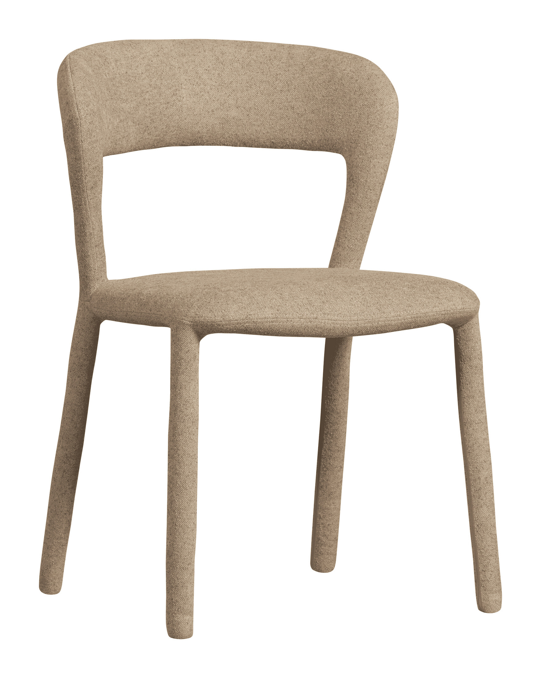 WOOOD Eetkamerstoel Noble Geweven - Zand - BePureHome