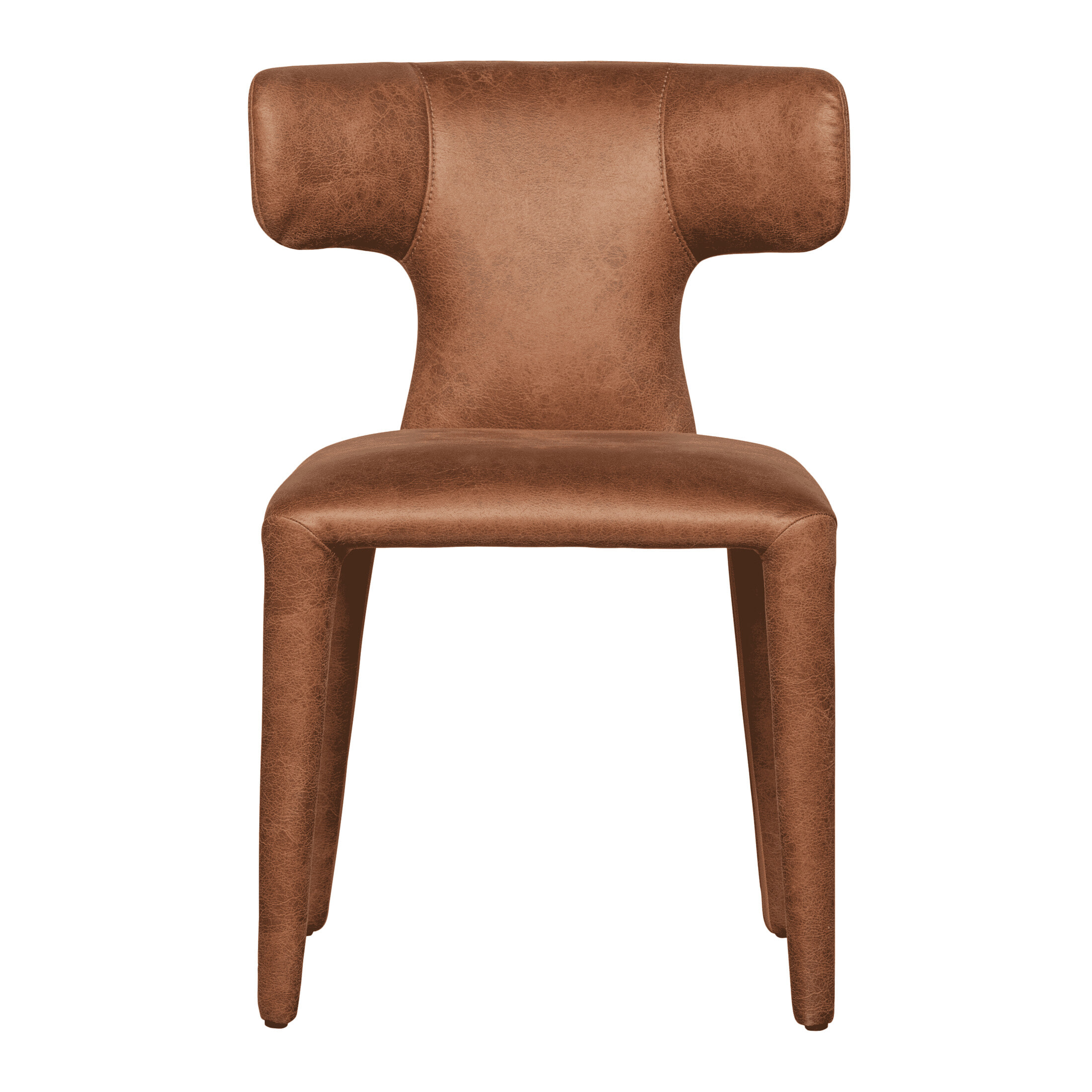 WOOOD Eetkamerstoel 'Permit' Lederlook, kleur Cognac