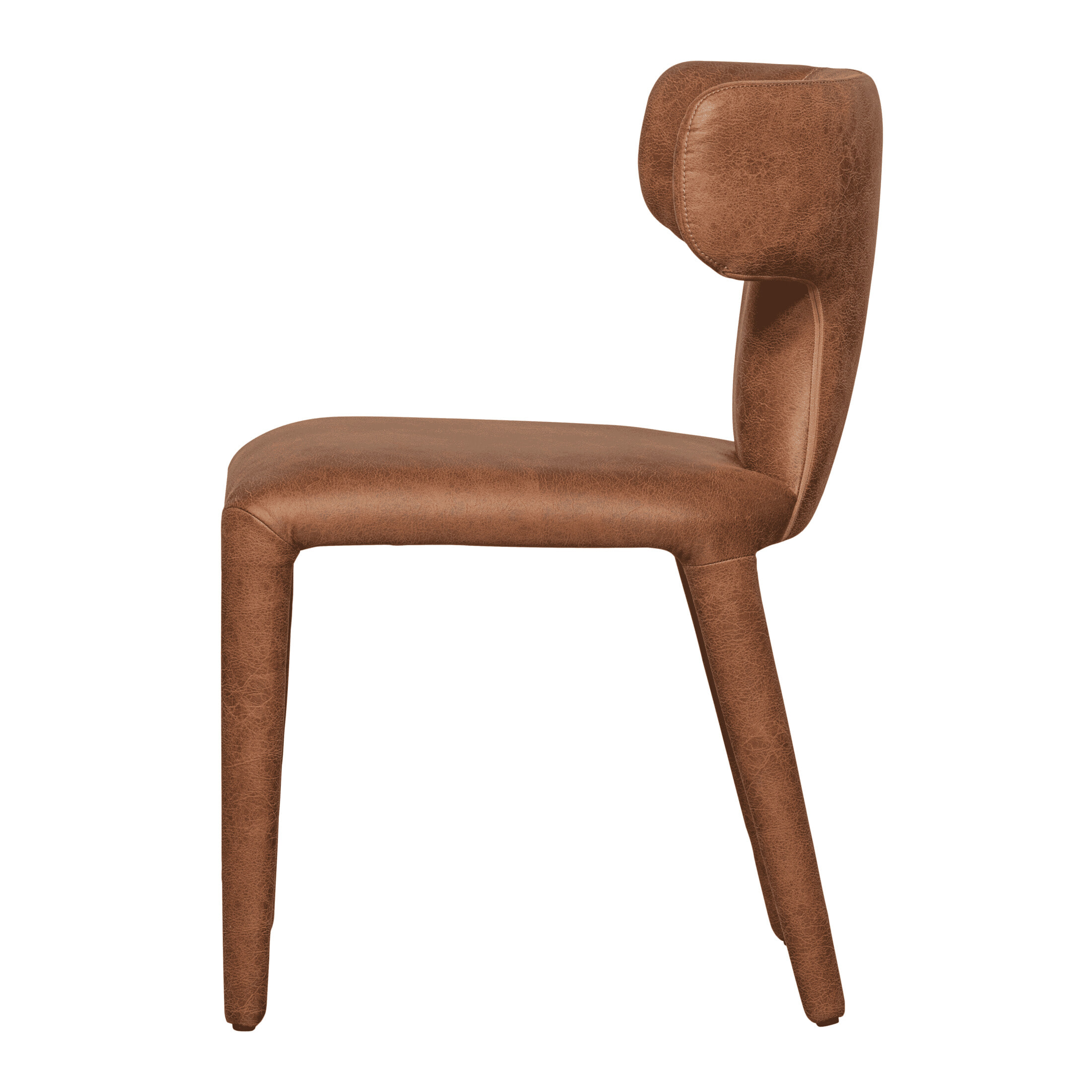 WOOOD Eetkamerstoel 'Permit' Lederlook, kleur Cognac