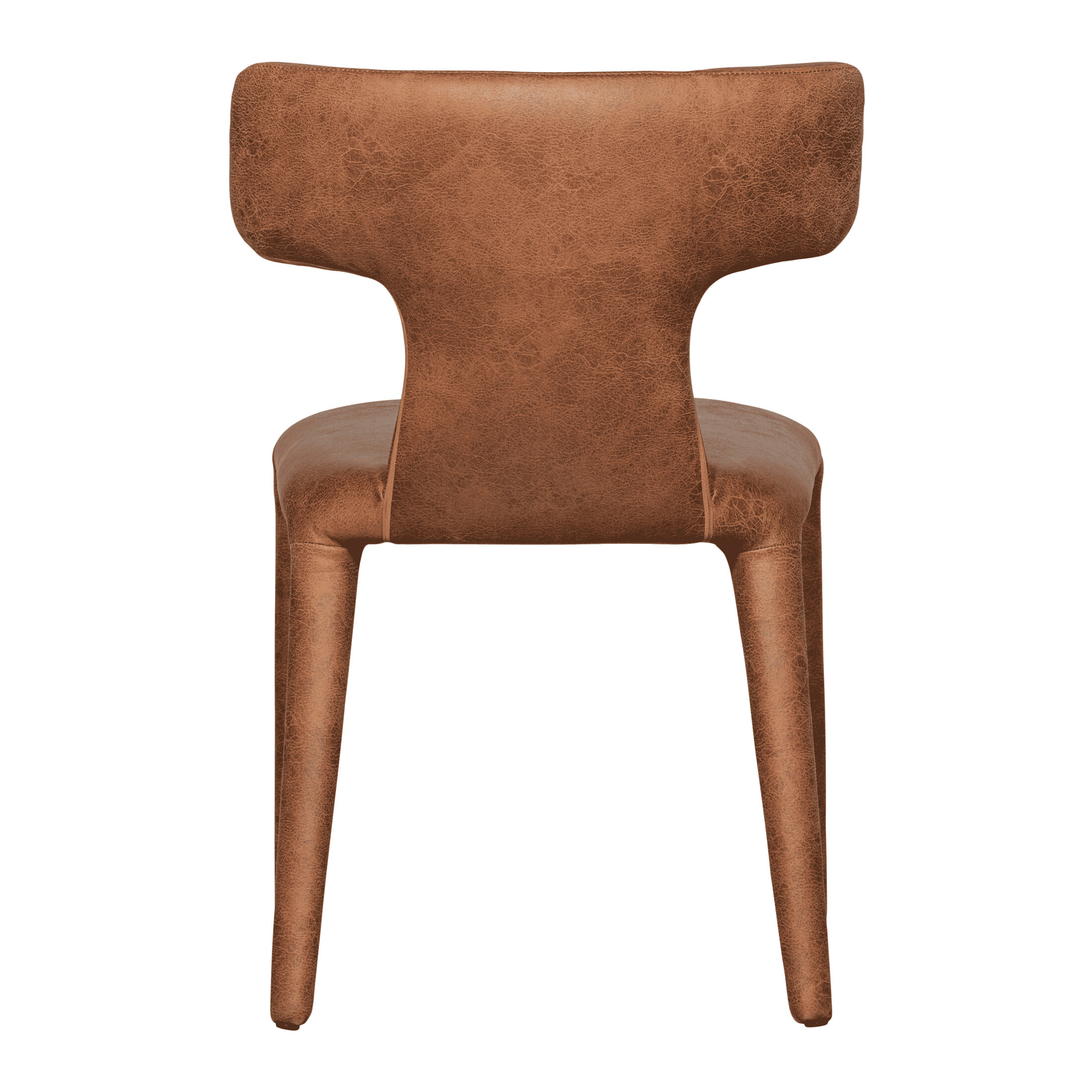 WOOOD Eetkamerstoel 'Permit' Lederlook, kleur Cognac