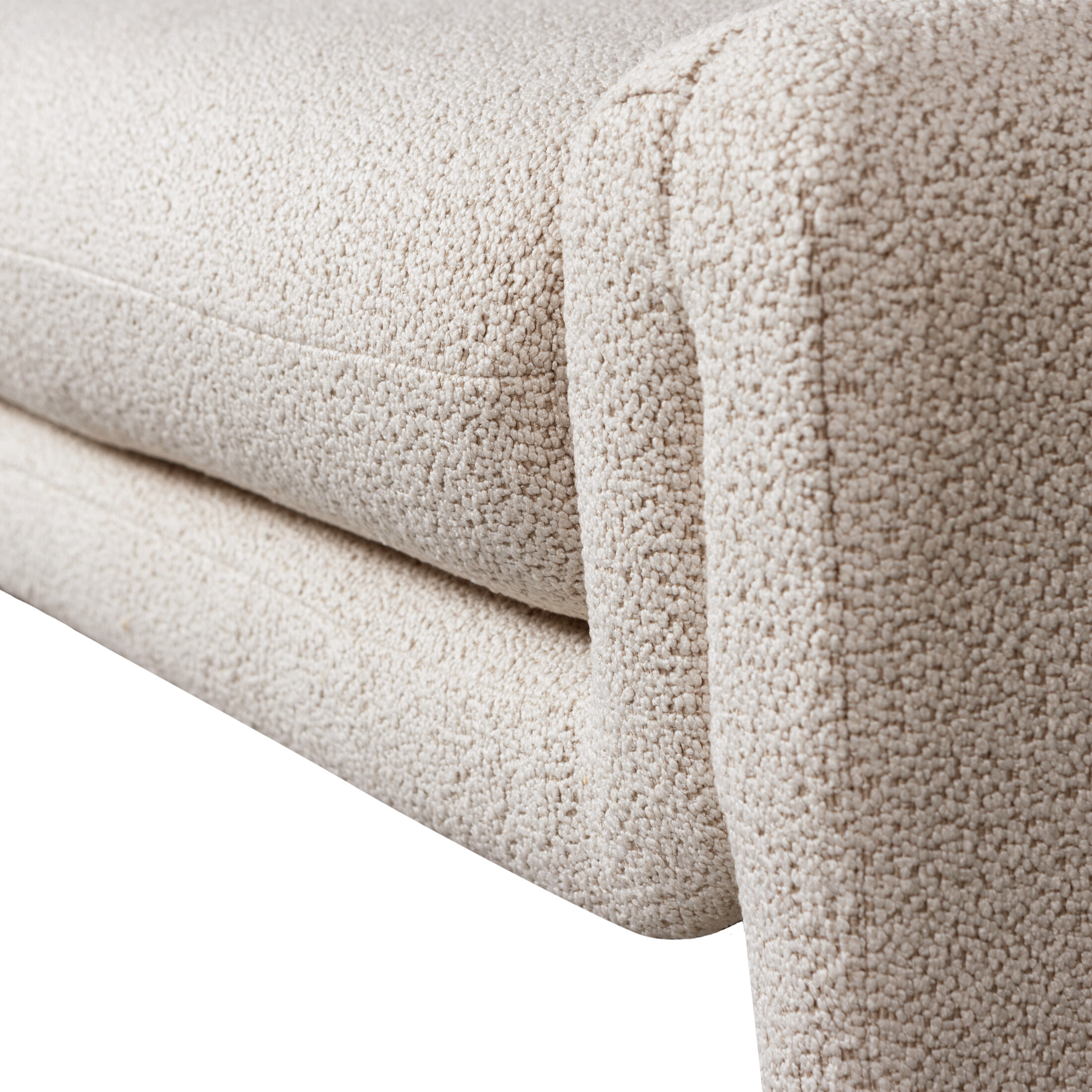 WOOOD Eetkamerbank 'Zone' Geweven, 160cm, kleur Beige