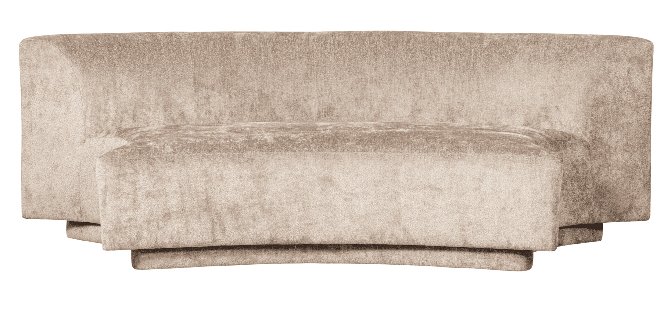 WOOOD 2-zits Bank Popular Modulair, Chenille - Naturel - BePureHome