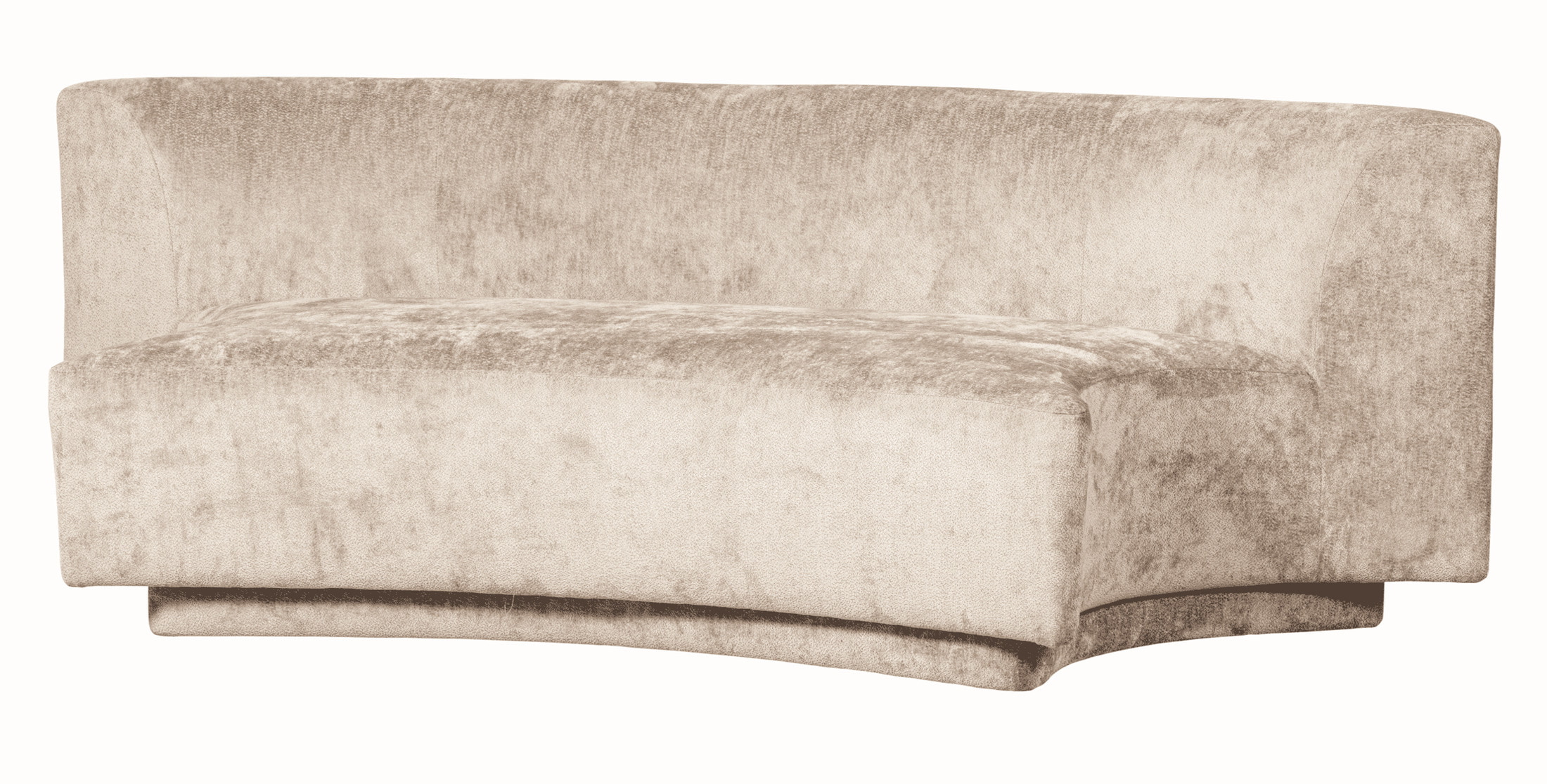 WOOOD 2-zits Bank 'Popular' Modulair, Chenille, kleur Naturel