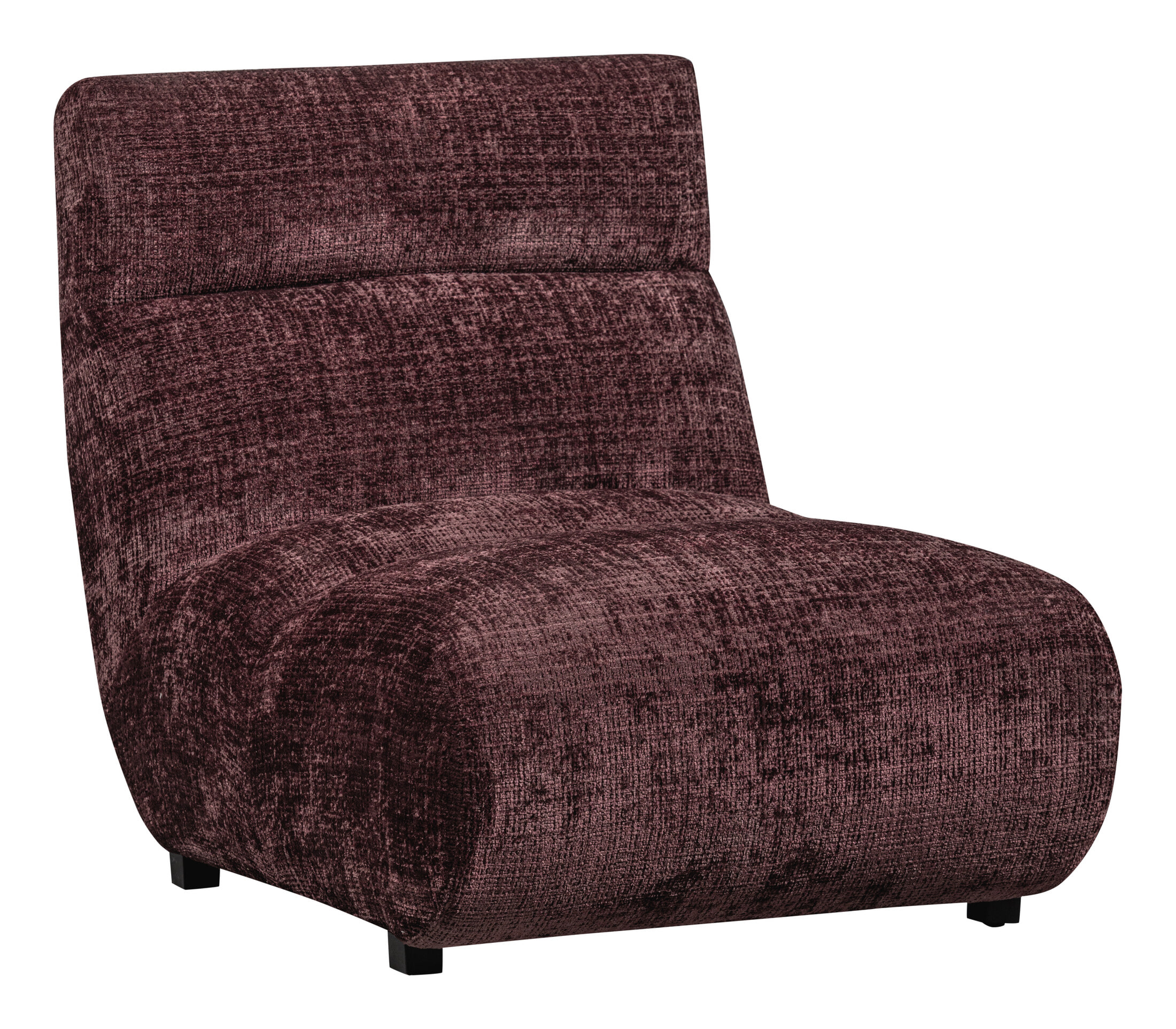 WOOOD Fauteuil Observe Chenille - Aubergine - BePureHome