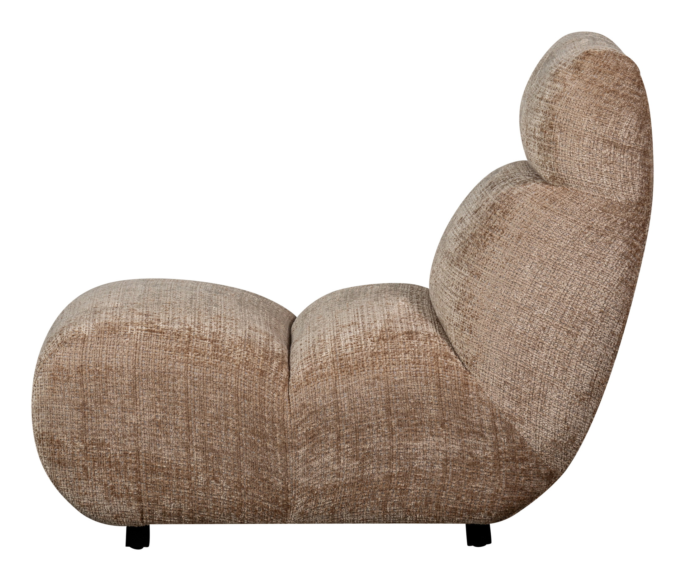 WOOOD Fauteuil 'Observe' Chenille, kleur Clay