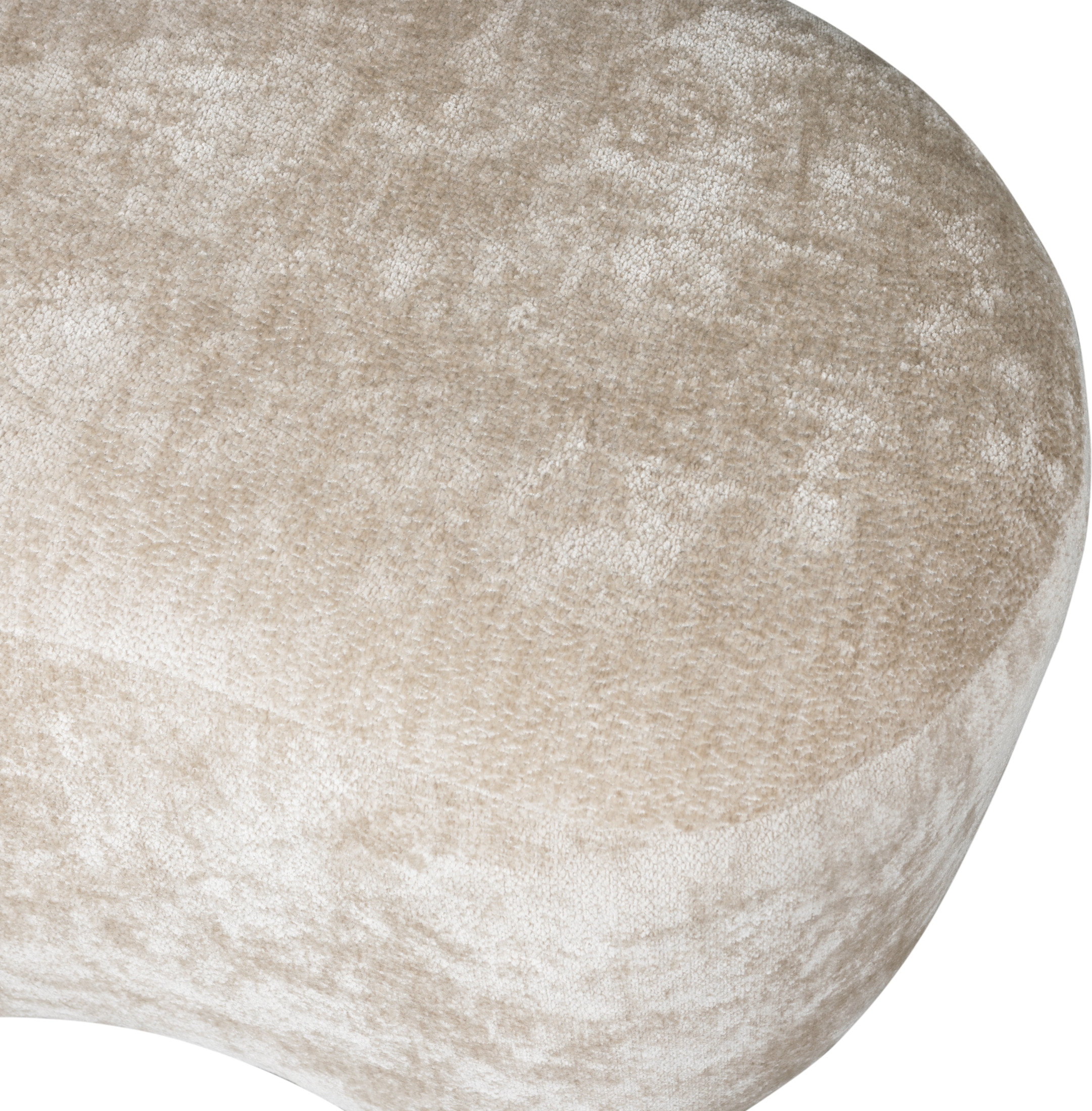 WOOOD Organische Poef 'Popular' Chenille, kleur Naturel