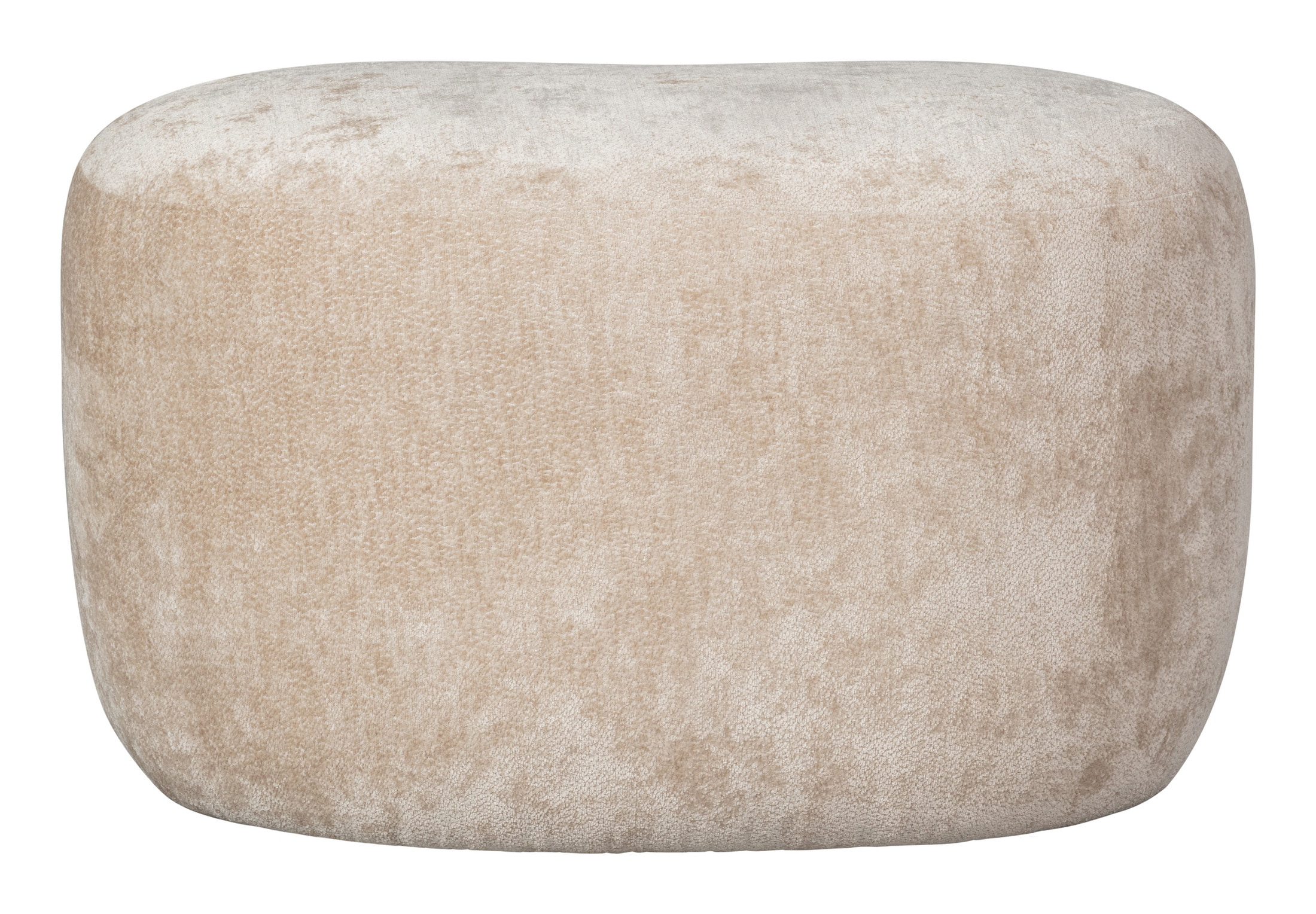 WOOOD Organische Poef 'Popular' Chenille, kleur Naturel