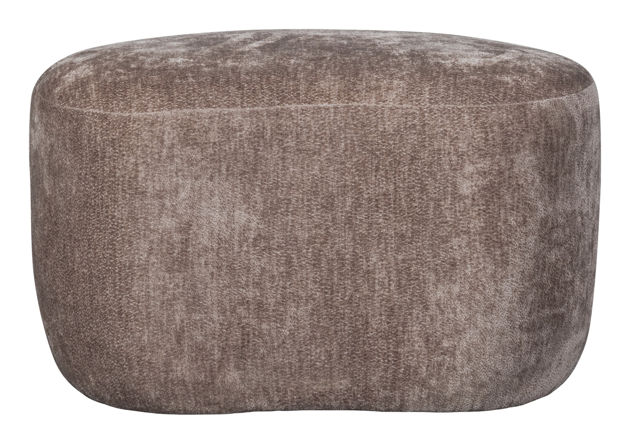 WOOOD Organische Poef 'Popular' Chenille, kleur Taupe