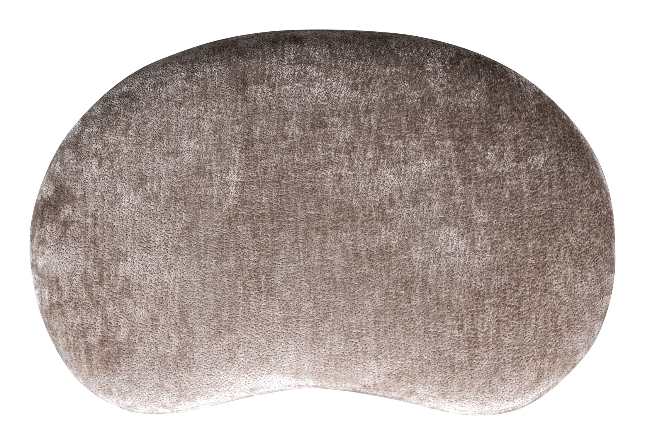 WOOOD Organische Poef 'Popular' Chenille, kleur Taupe