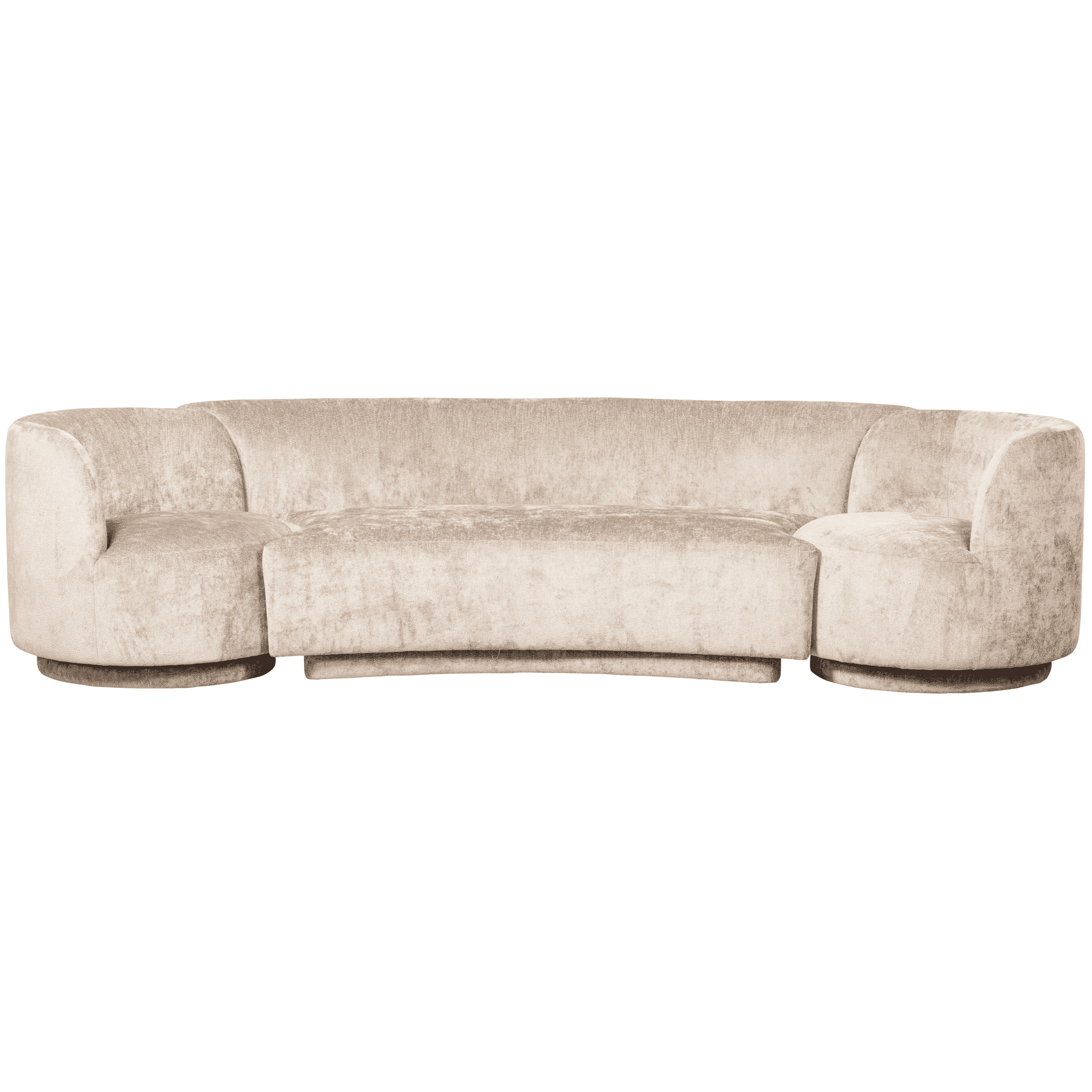 BePureHome Bank Combi-Popular Bank+2 fauteuils, Chenille