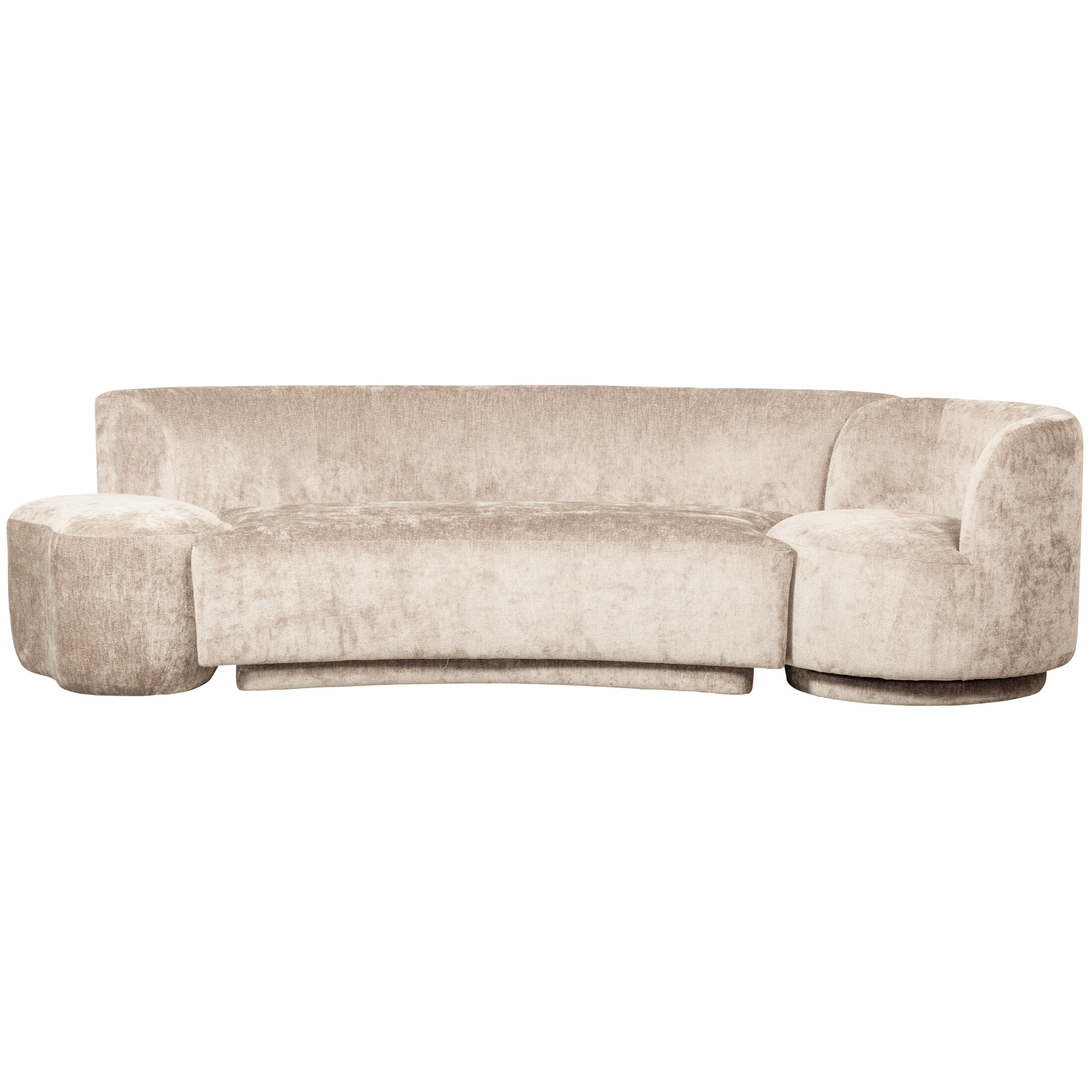 WOOOD Bank 'Combi-Popular' Bank+fauteuil+poef, Chenille